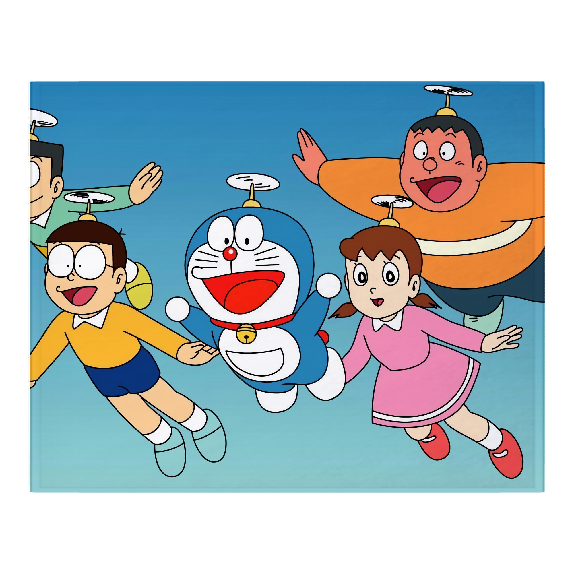 （画像用） ドラえもん Doraemon フランネルブランケット・多サイズ対応（横型）