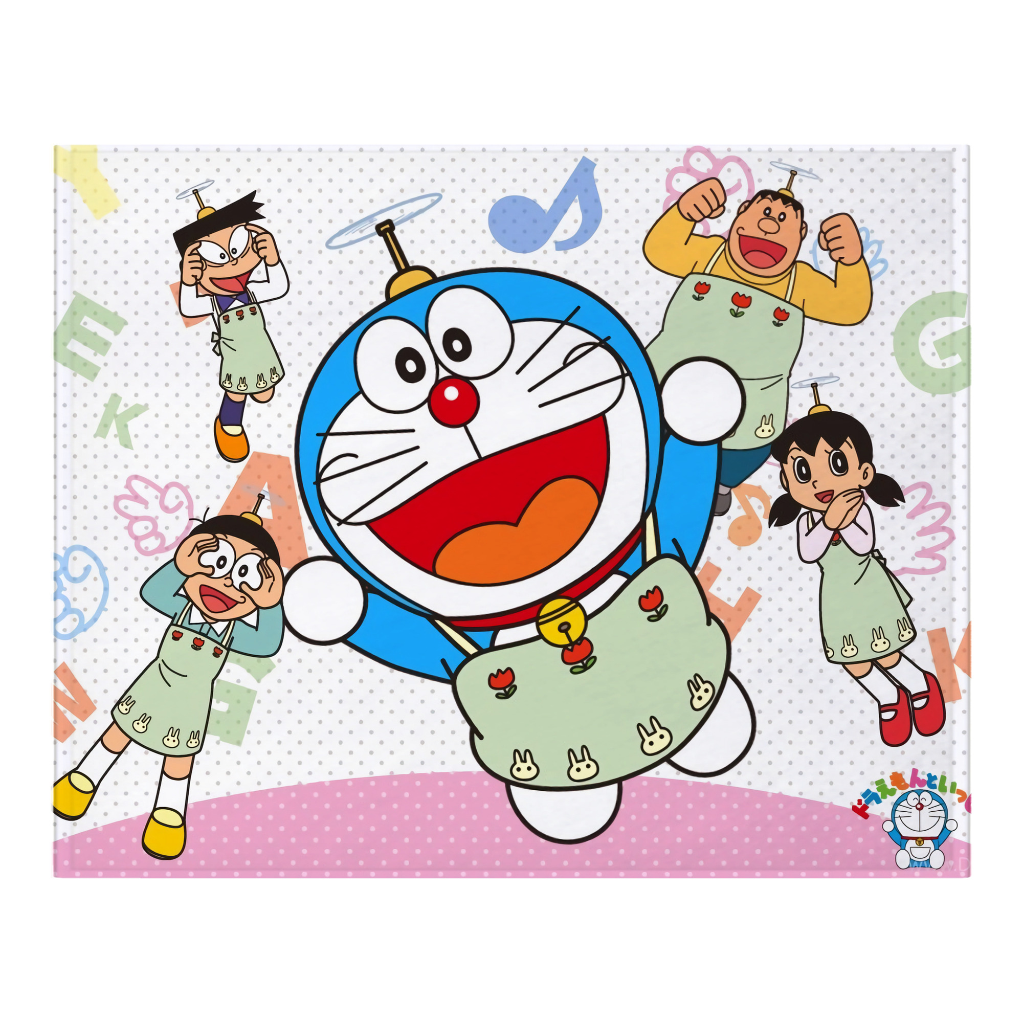 （画像用） ドラえもん Doraemon フランネルブランケット・多サイズ対応（横型）
