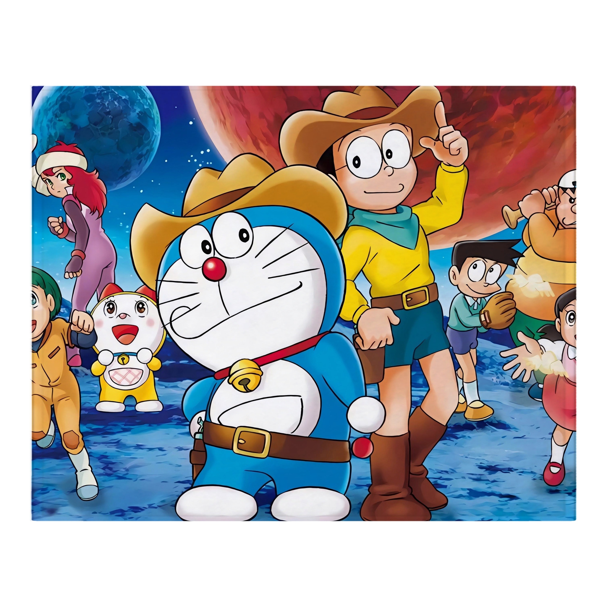 （画像用） ドラえもん Doraemon フランネルブランケット・多サイズ対応（横型）