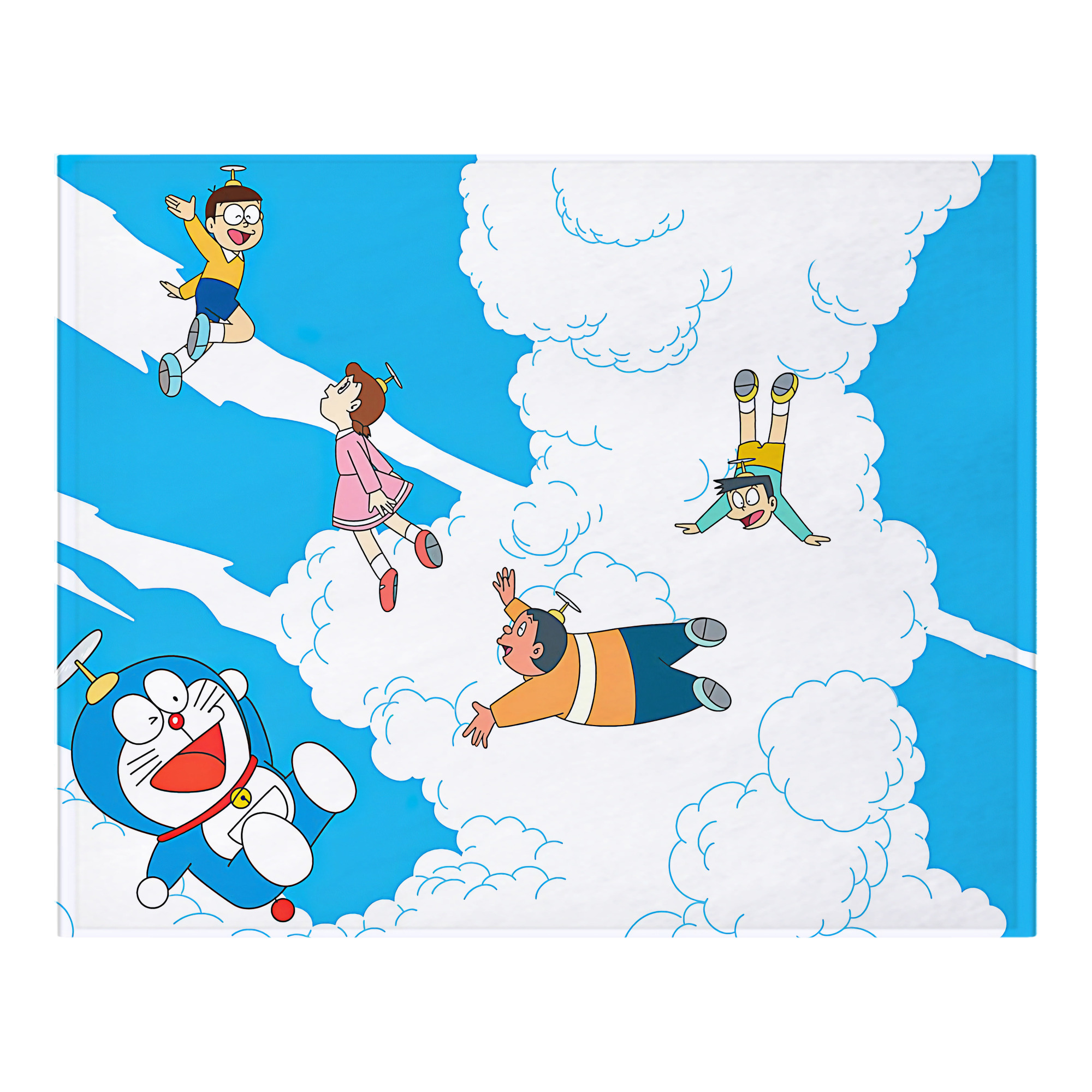 （画像用） ドラえもん Doraemon フランネルブランケット・多サイズ対応（横型）