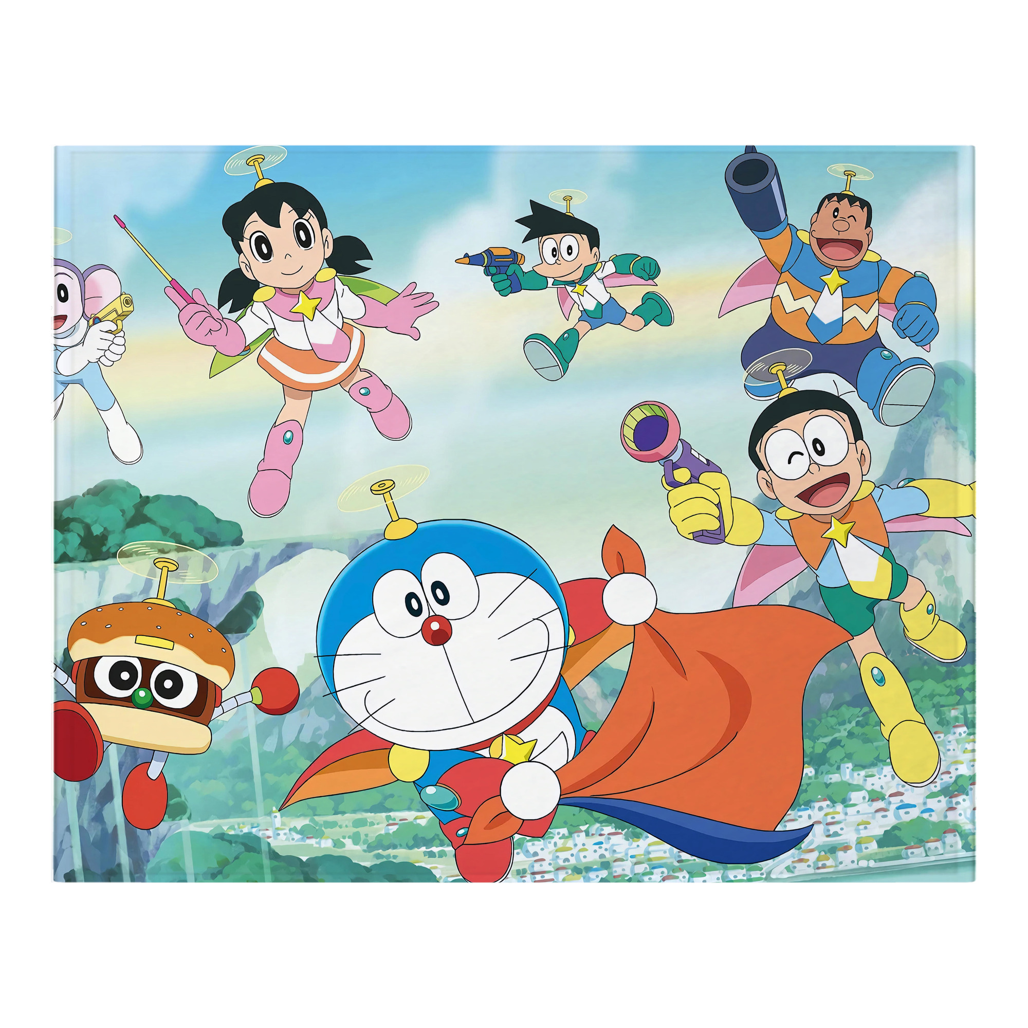 （画像用） ドラえもん Doraemon フランネルブランケット・多サイズ対応（横型）