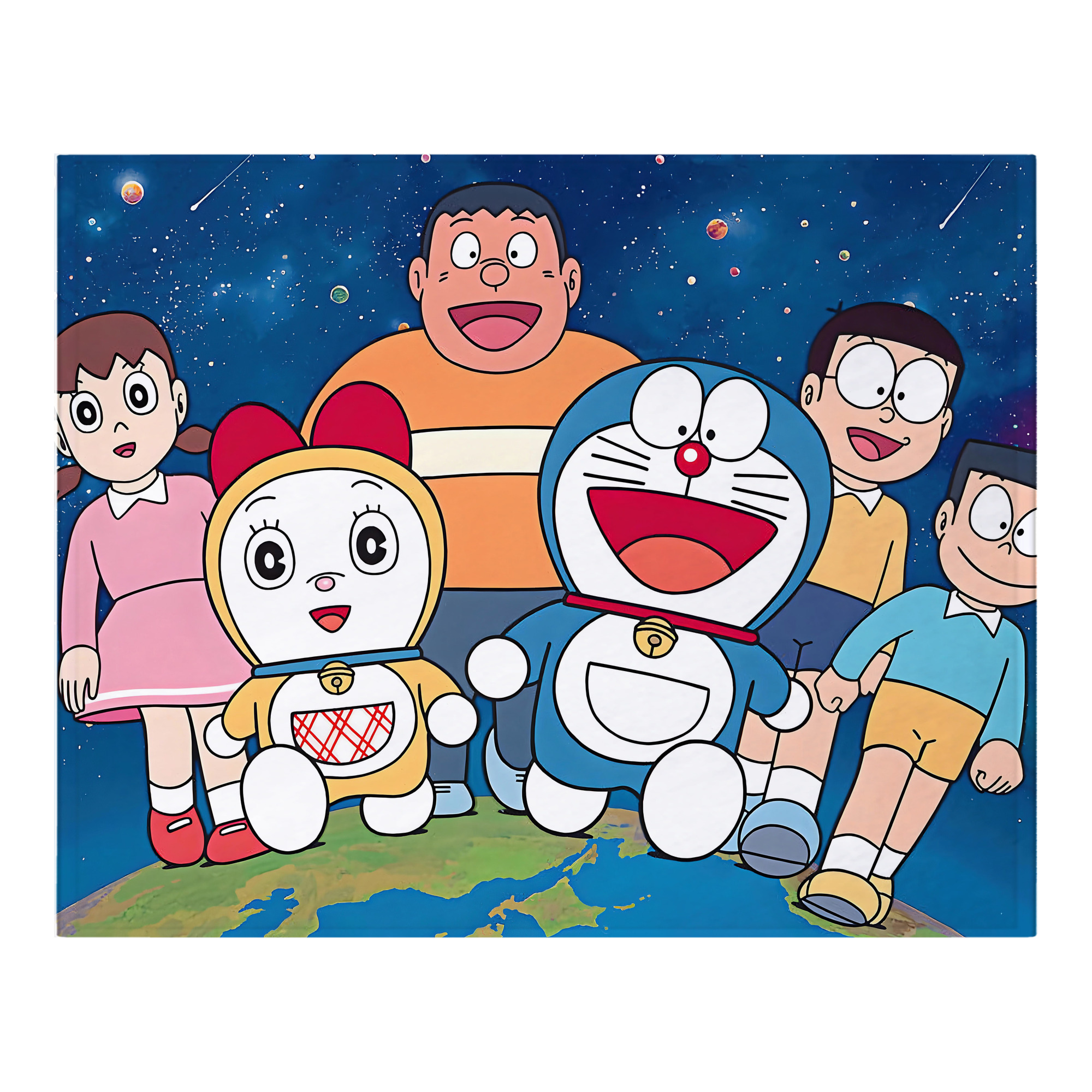 （画像用） ドラえもん Doraemon フランネルブランケット・多サイズ対応（横型）