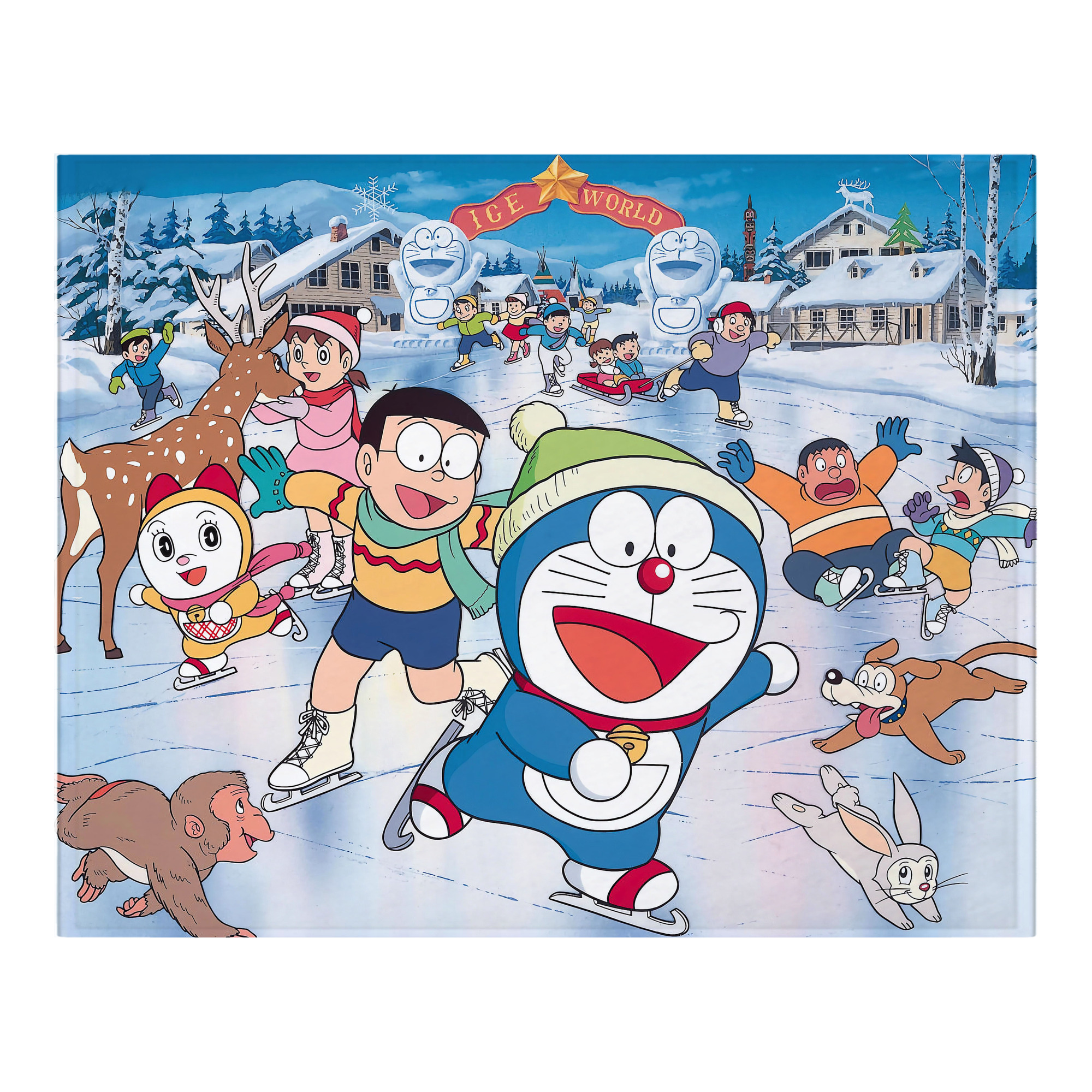 （画像用） ドラえもん Doraemon フランネルブランケット・多サイズ対応（横型）