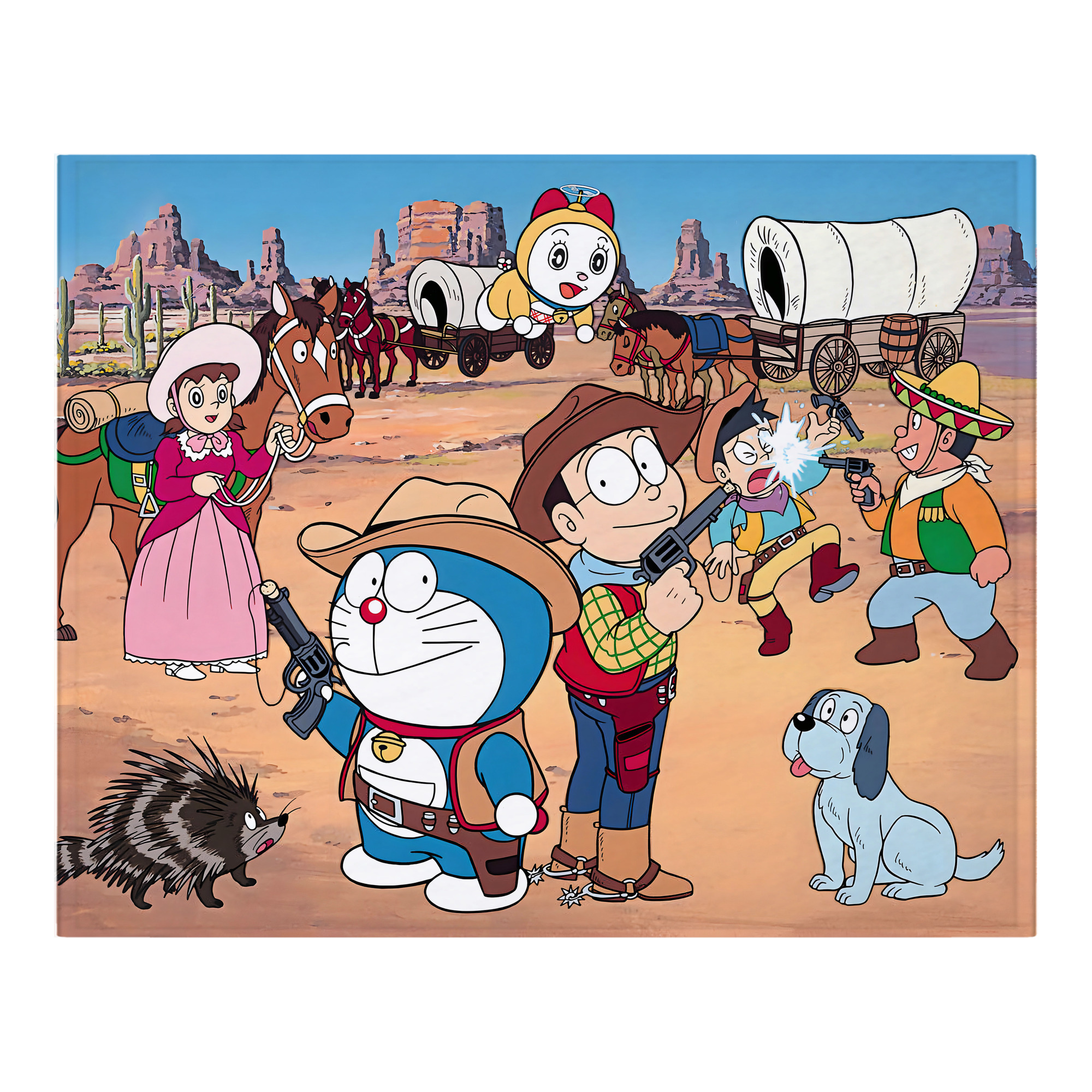 （画像用） ドラえもん Doraemon フランネルブランケット・多サイズ対応（横型）