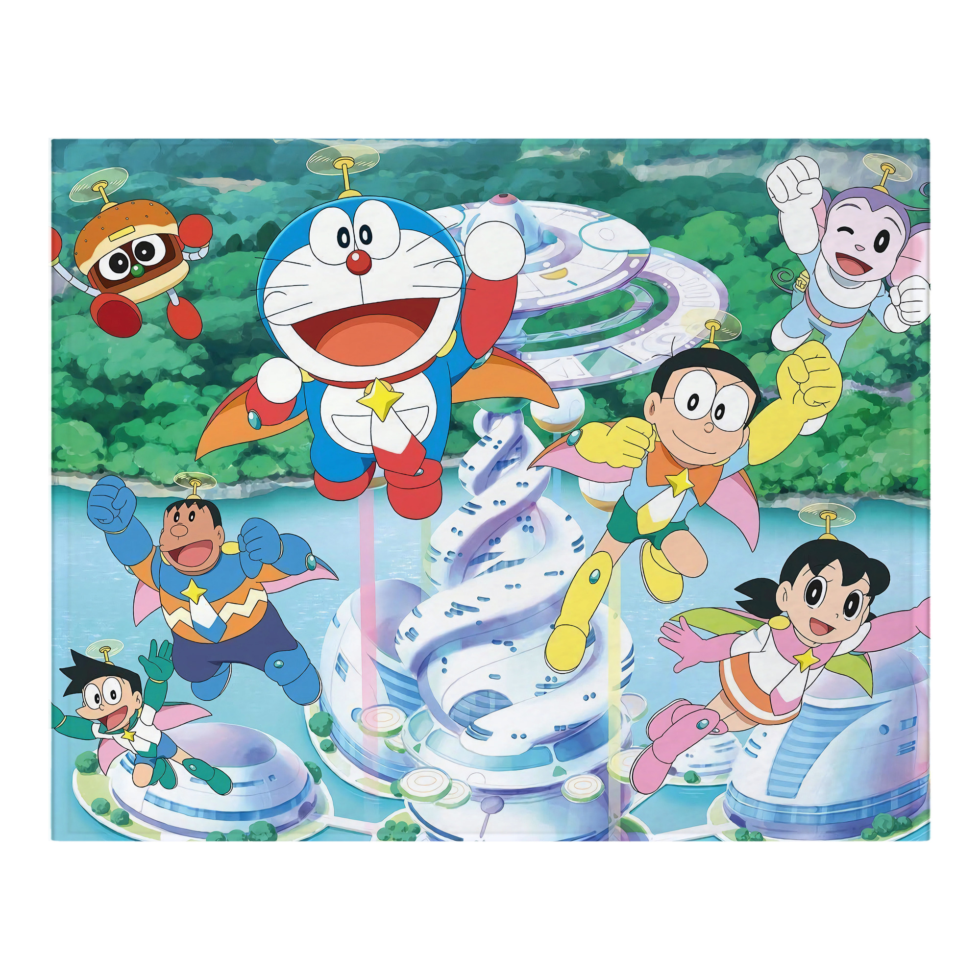（画像用） ドラえもん Doraemon フランネルブランケット・多サイズ対応（横型）