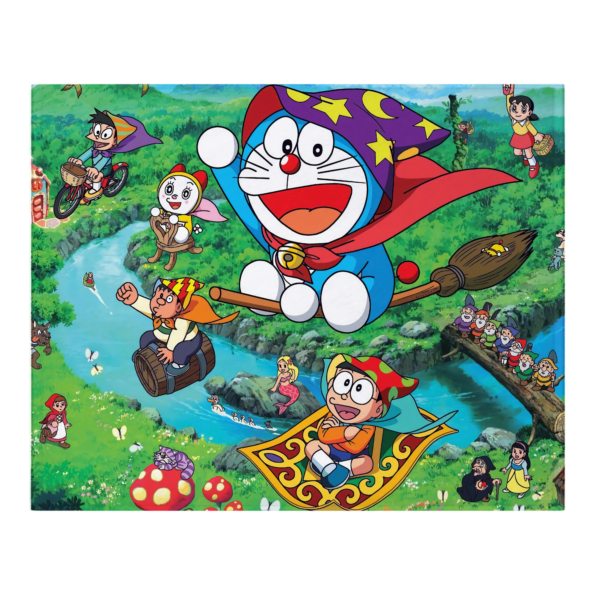 （画像用） ドラえもん Doraemon フランネルブランケット・多サイズ対応（横型）