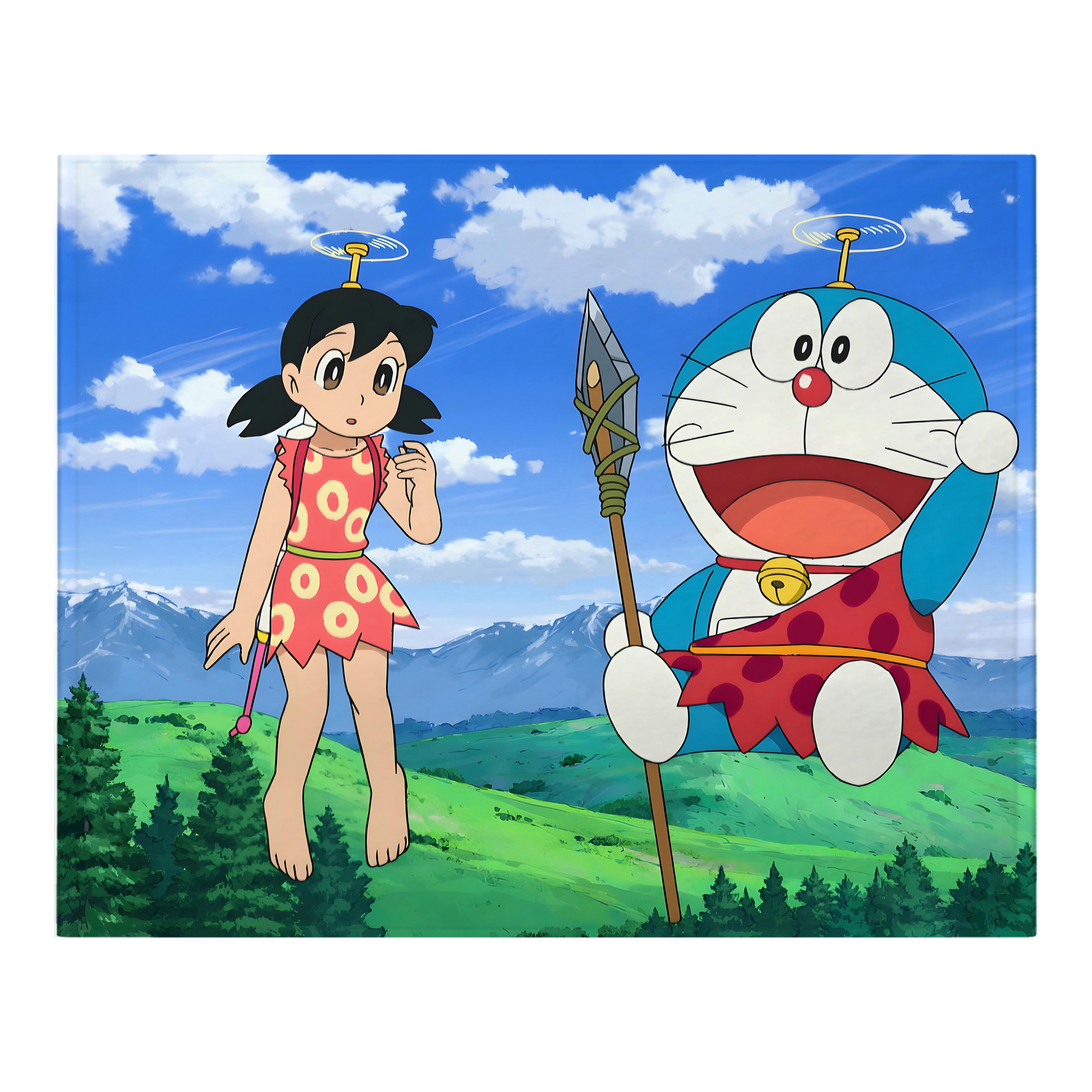 （画像用） ドラえもん Doraemon フランネルブランケット・多サイズ対応（横型）
