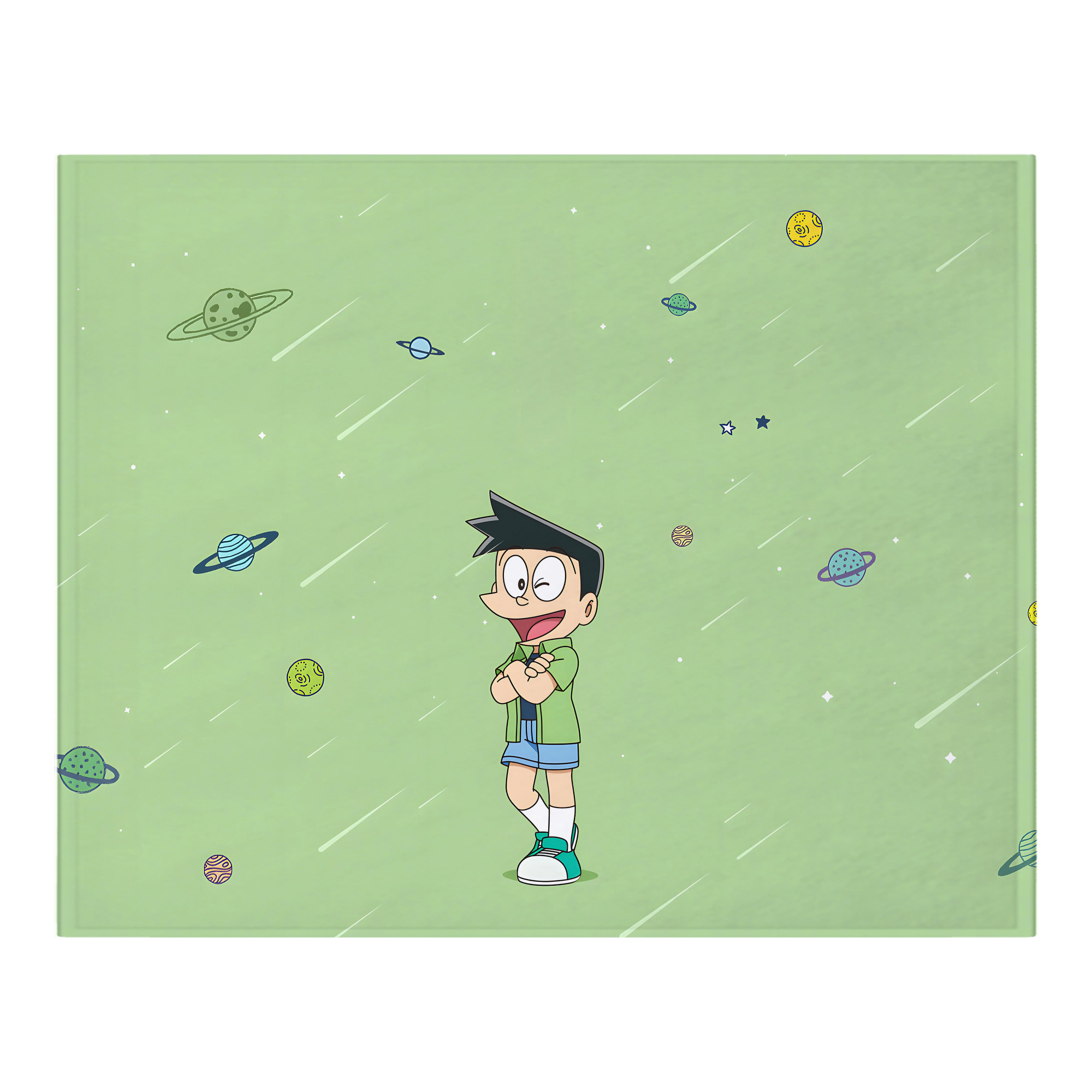 （画像用） ドラえもん Doraemon フランネルブランケット・多サイズ対応（横型）
