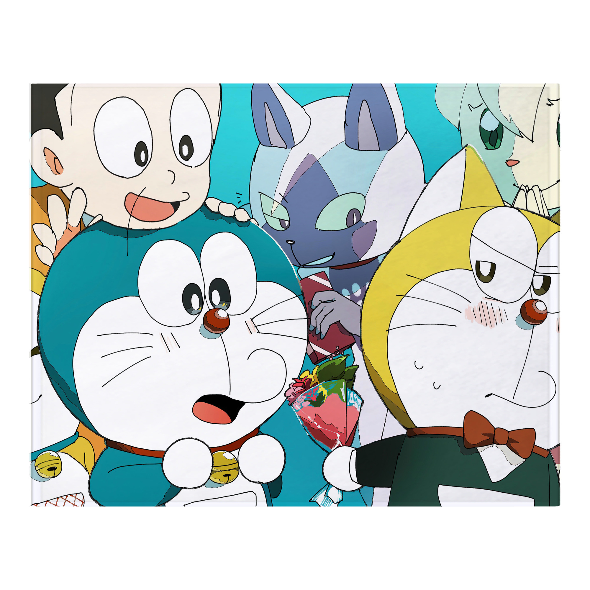 （画像用） ドラえもん Doraemon フランネルブランケット・多サイズ対応（横型）