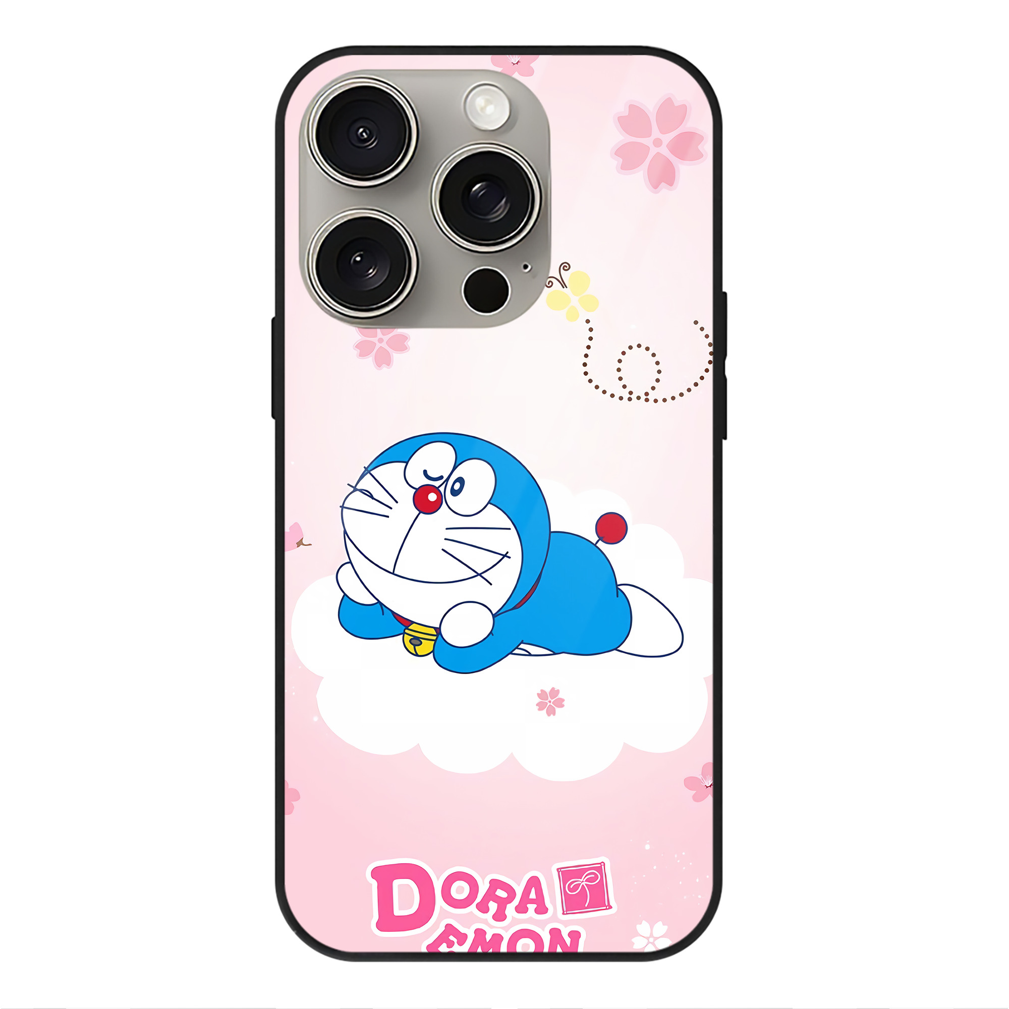 （画像用） ドラえもん Doraemon 【iPhone15Pro対応】スマホケース 耐衝撃＆黄変防止 背面ガラス