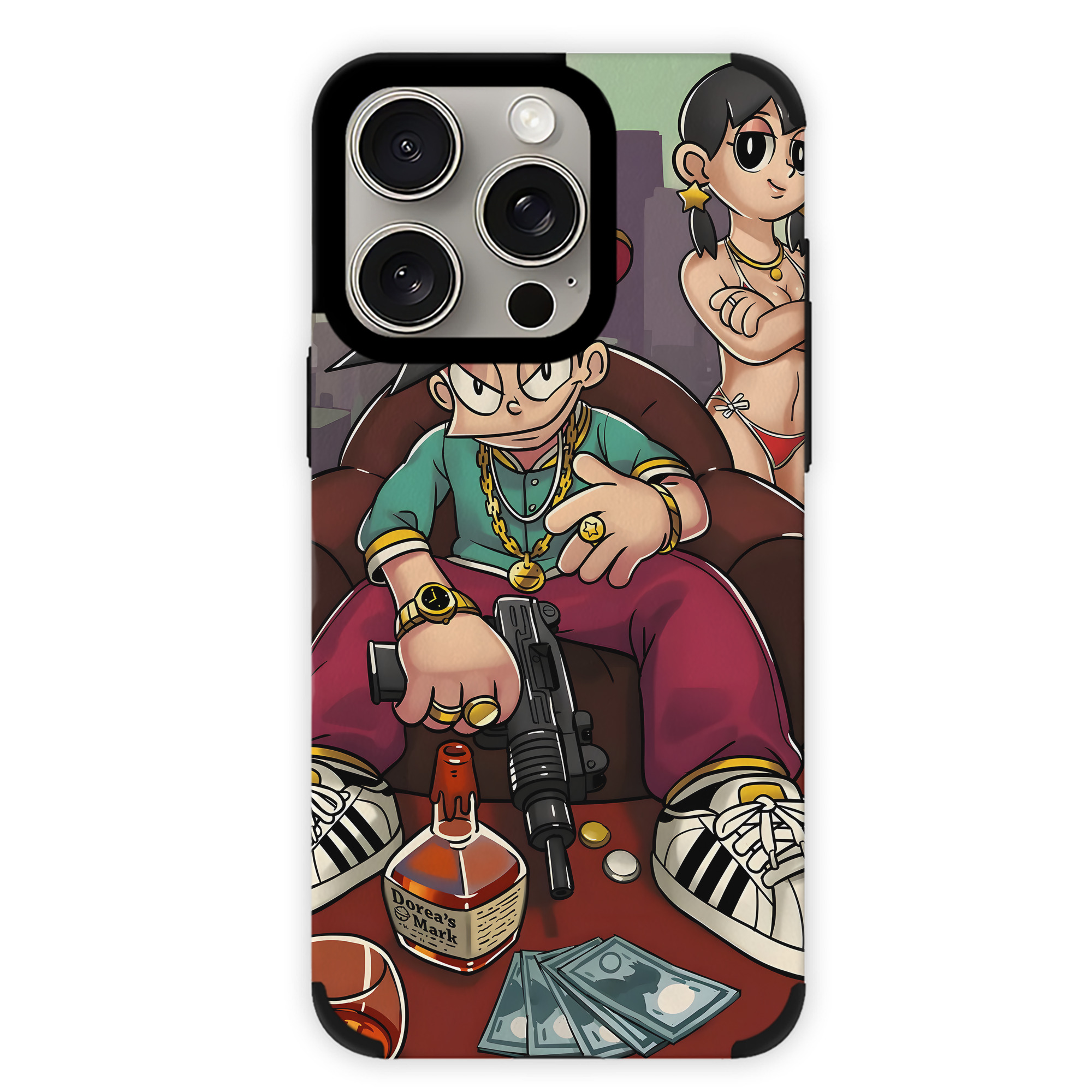 （画像用） ドラえもん Doraemon 【iPhone15ProMax対応】 PUレザー スマホケース 耐衝撃＆黄変防止
