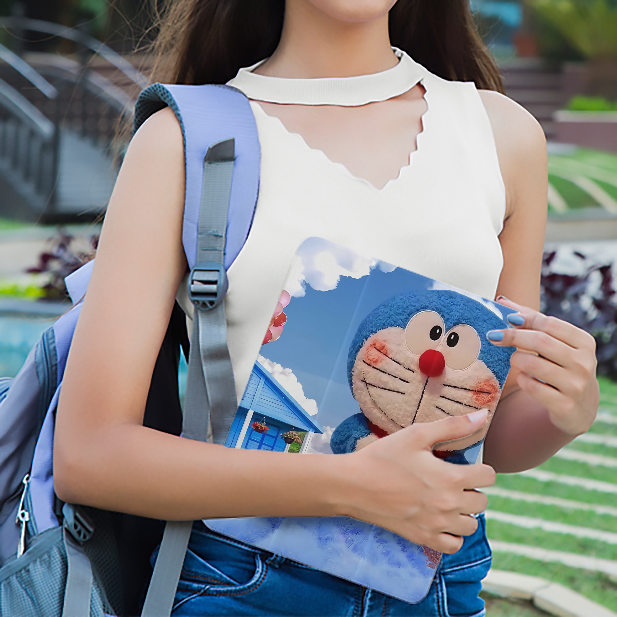 ドラえもん Doraemon IPad ケース ペン収納付き 三つ折りスタンド PUレザー×シリコン 対応機種9.5/10.5/10.9インチ