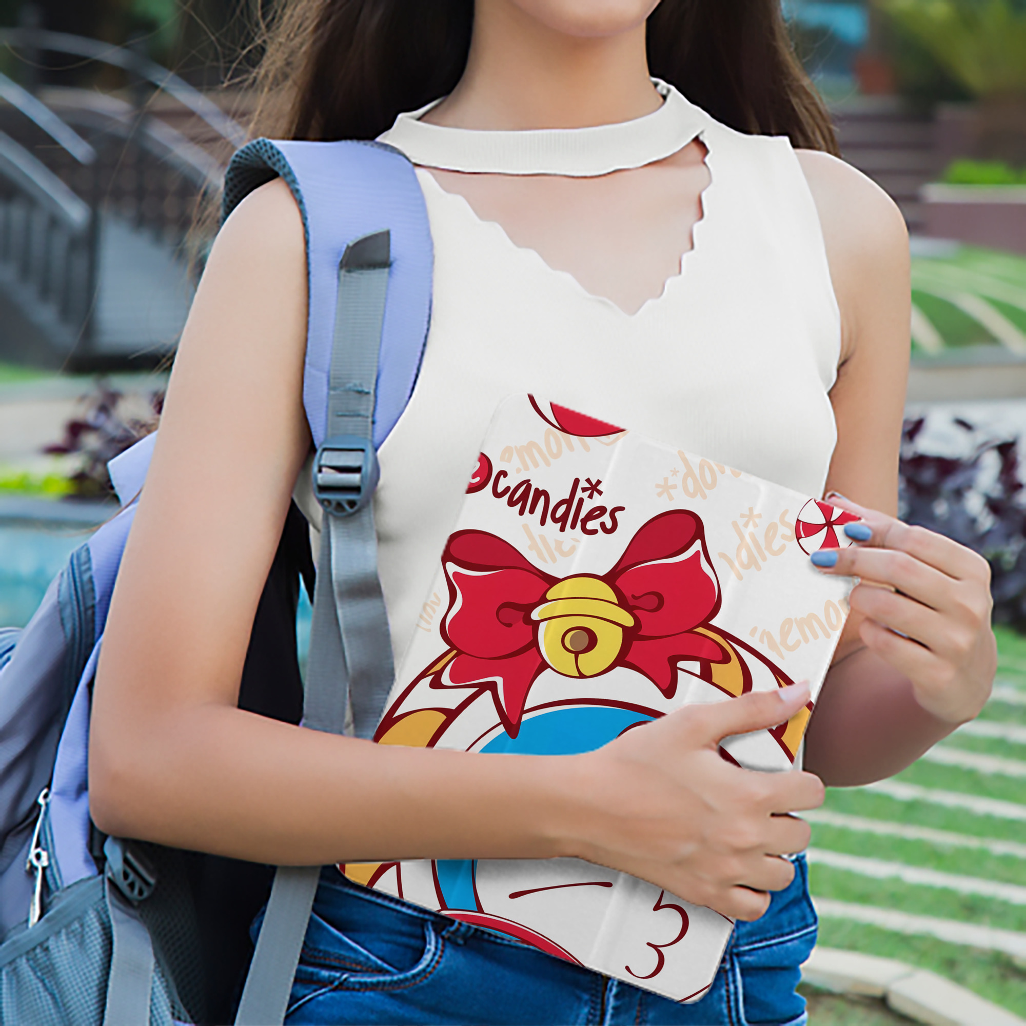 ドラえもん Doraemon IPad ケース ペン収納付き 三つ折りスタンド PUレザー×シリコン 対応機種9.5/10.5/10.9インチ