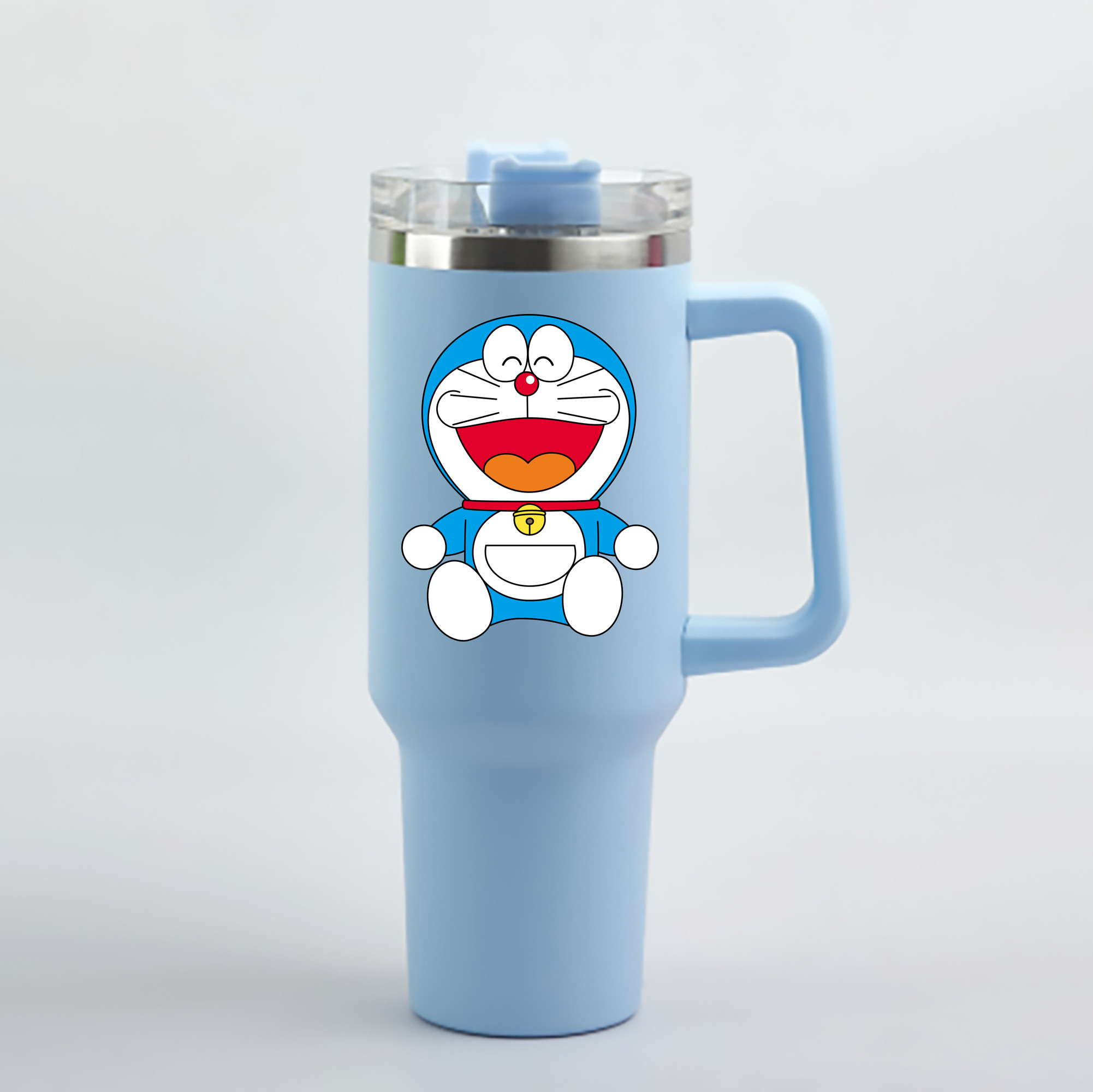 （画像用） ドラえもん Doraemon 1200mL車用タンブラー - クリスタルステッカー（プラスチックストロー付き）