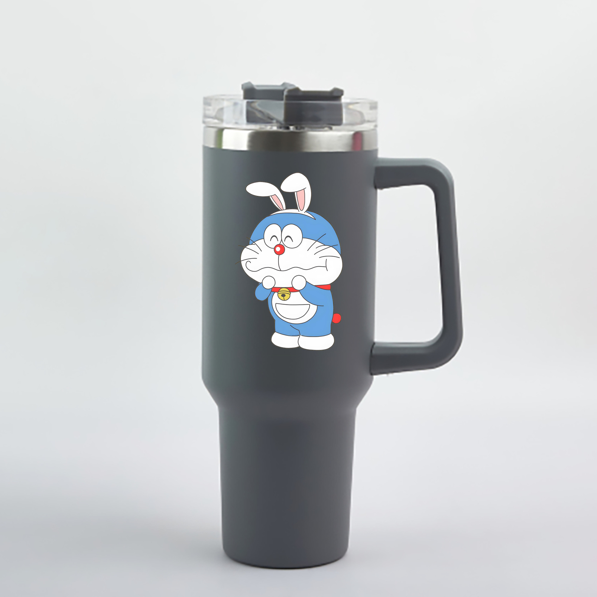 （画像用） ドラえもん Doraemon 1200mL車用タンブラー - クリスタルステッカー（プラスチックストロー付き）