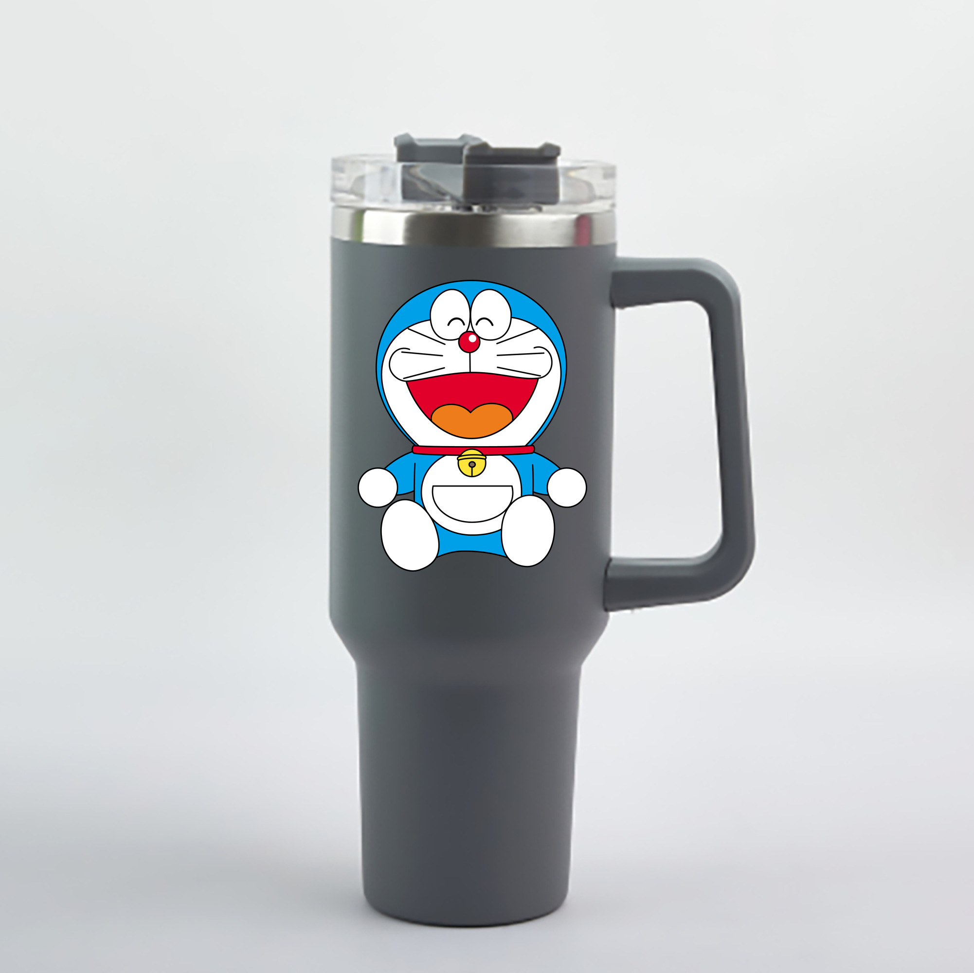 （画像用） ドラえもん Doraemon 1200mL車用タンブラー - クリスタルステッカー（プラスチックストロー付き）