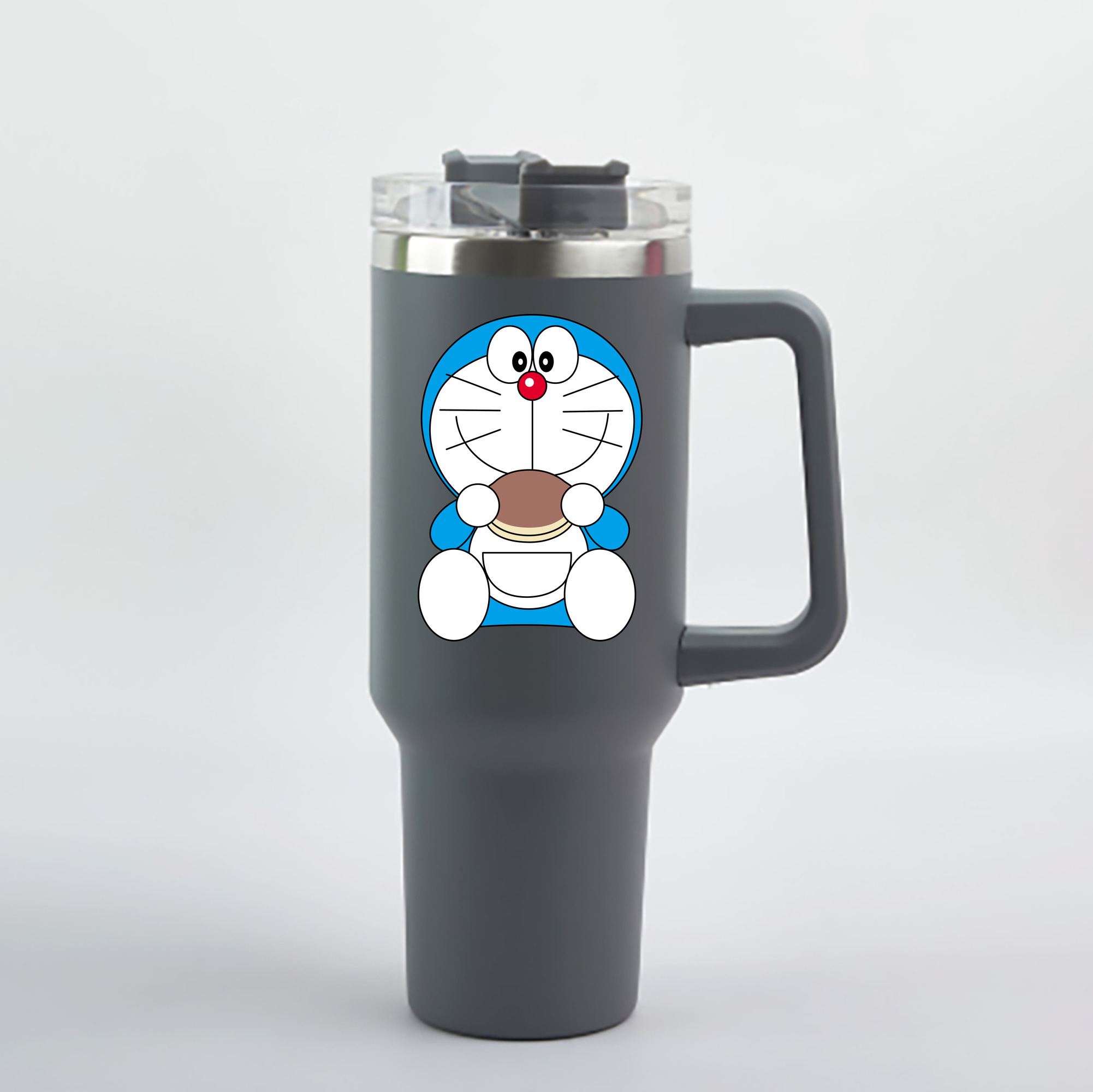 （画像用） ドラえもん Doraemon 1200mL車用タンブラー - クリスタルステッカー（プラスチックストロー付き）