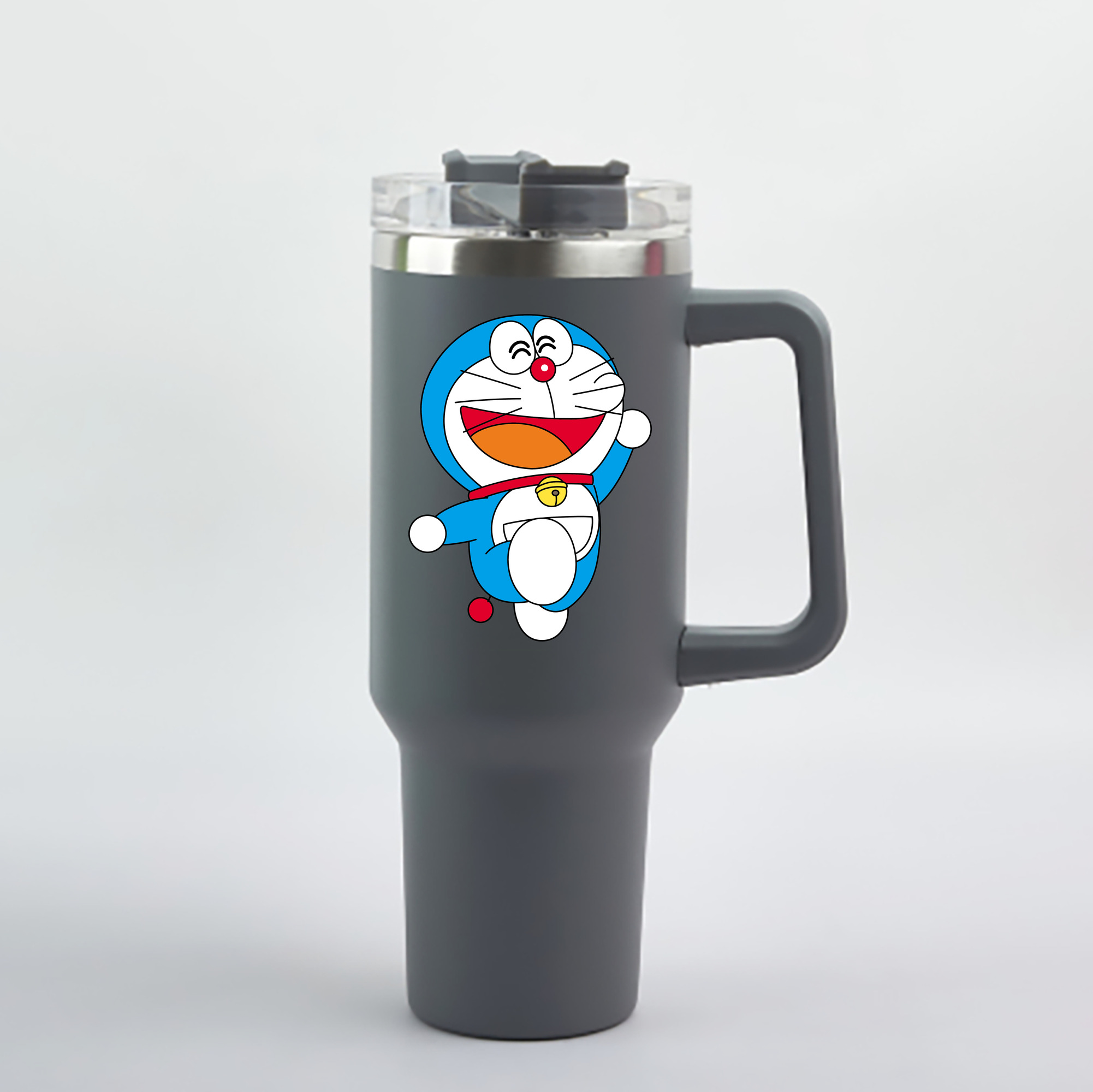 （画像用） ドラえもん Doraemon 1200mL車用タンブラー - クリスタルステッカー（プラスチックストロー付き）