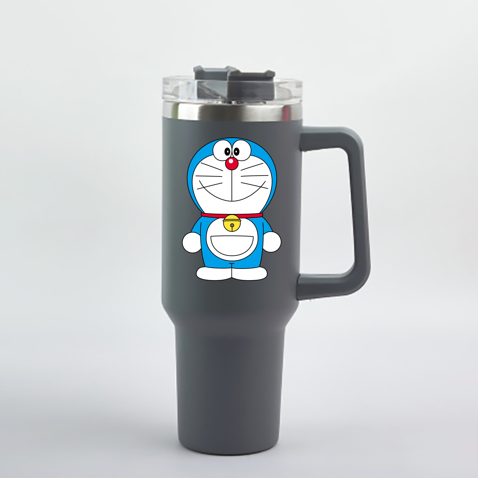 （画像用） ドラえもん Doraemon 1200mL車用タンブラー - クリスタルステッカー（プラスチックストロー付き）