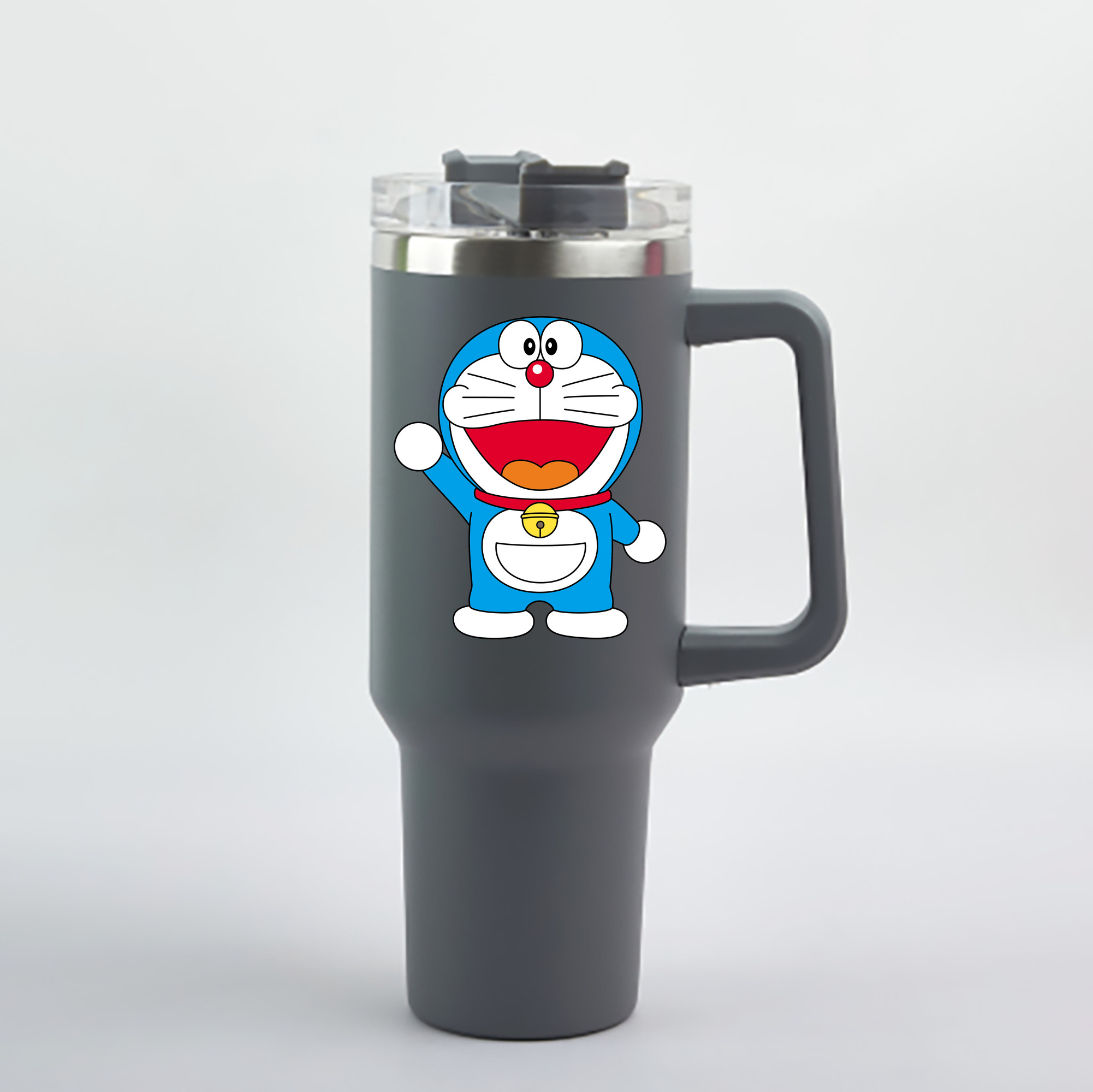 （画像用） ドラえもん Doraemon 1200mL車用タンブラー - クリスタルステッカー（プラスチックストロー付き）