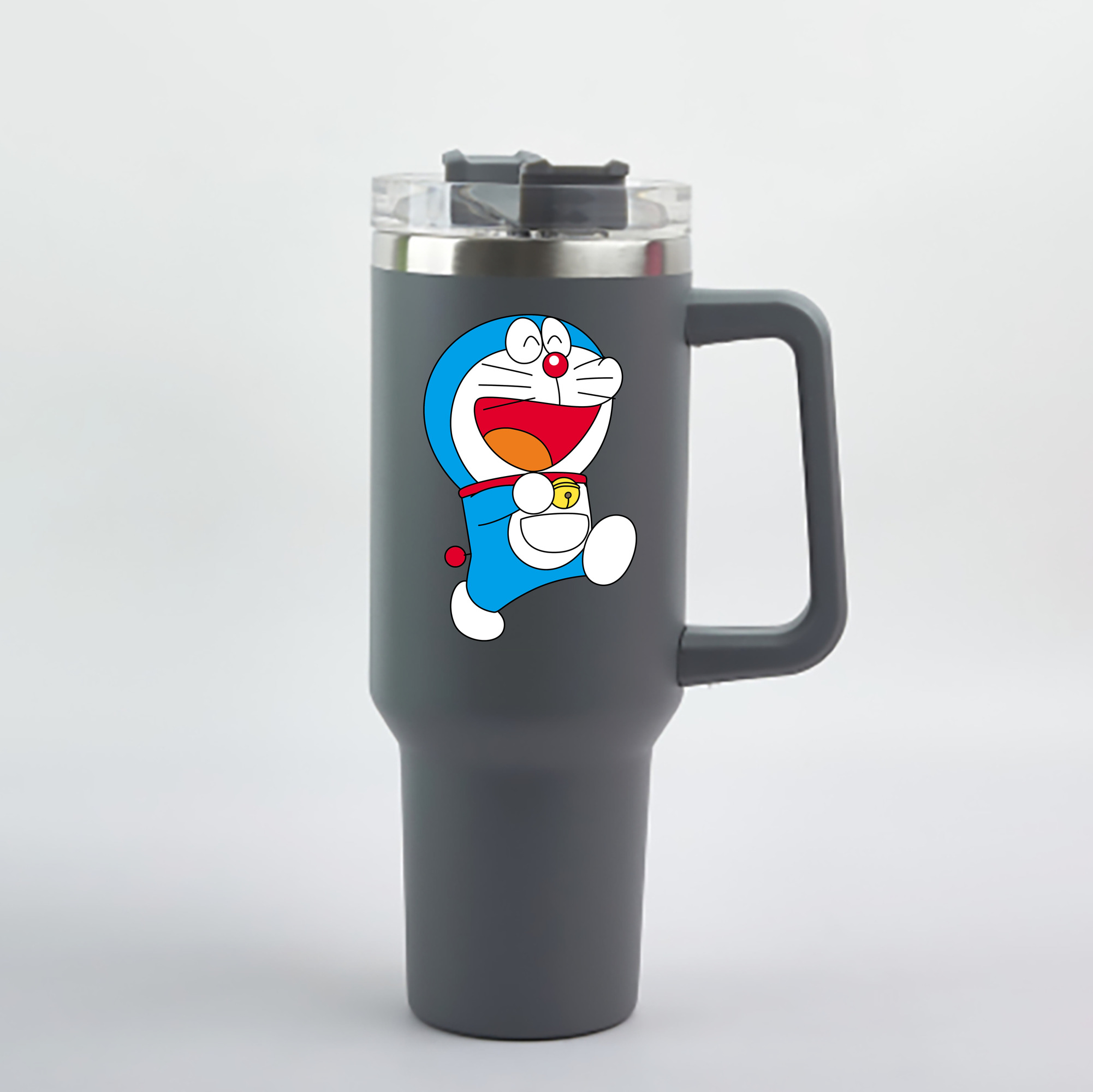 （画像用） ドラえもん Doraemon 1200mL車用タンブラー - クリスタルステッカー（プラスチックストロー付き）