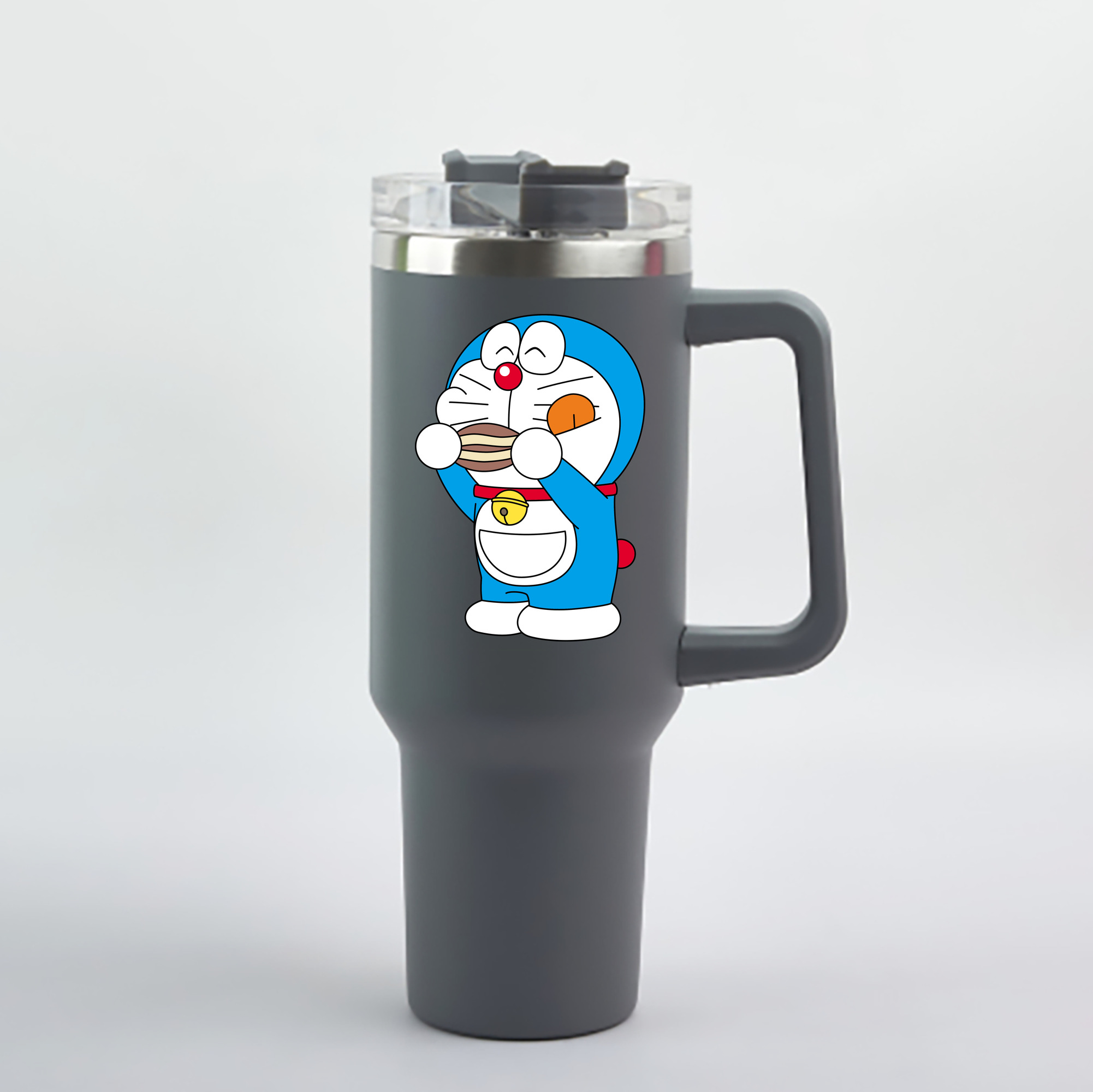 （画像用） ドラえもん Doraemon 1200mL車用タンブラー - クリスタルステッカー（プラスチックストロー付き）
