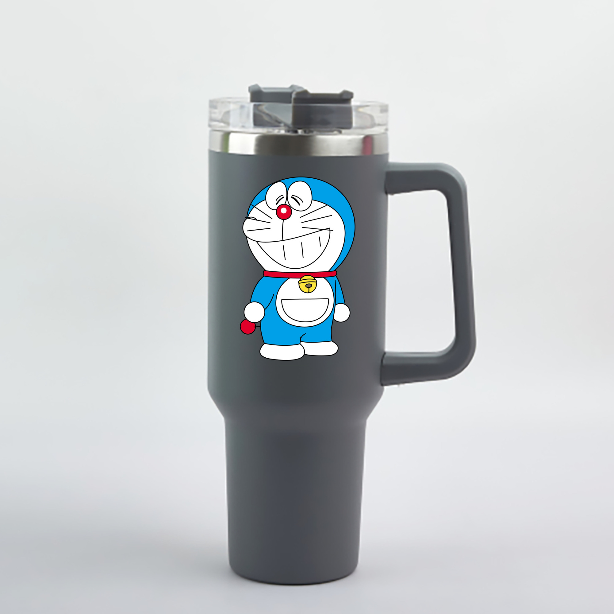 （画像用） ドラえもん Doraemon 1200mL車用タンブラー - クリスタルステッカー（プラスチックストロー付き）