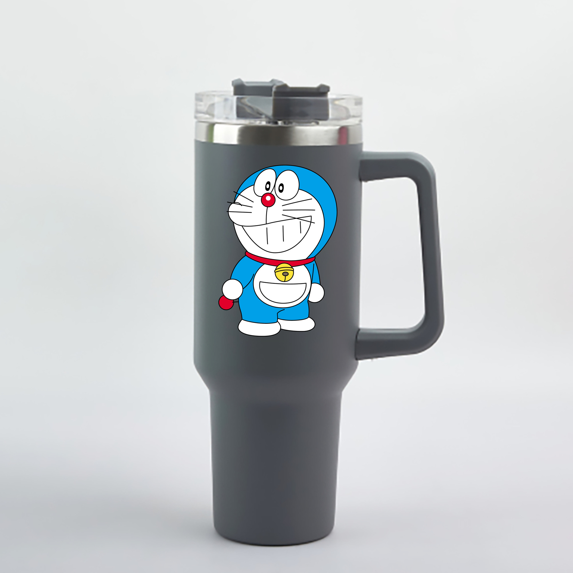（画像用） ドラえもん Doraemon 1200mL車用タンブラー - クリスタルステッカー（プラスチックストロー付き）