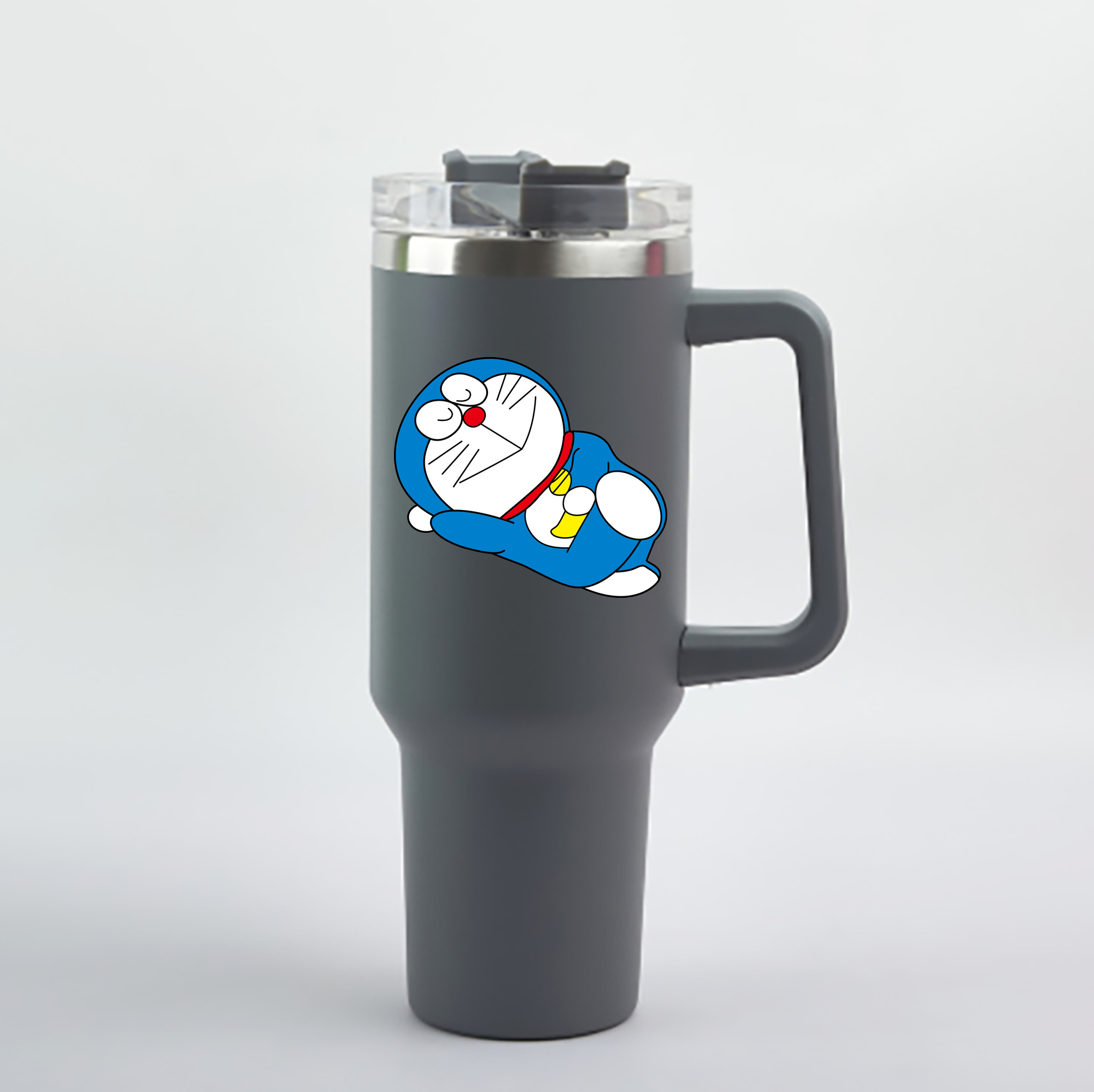 （画像用） ドラえもん Doraemon 1200mL車用タンブラー - クリスタルステッカー（プラスチックストロー付き）
