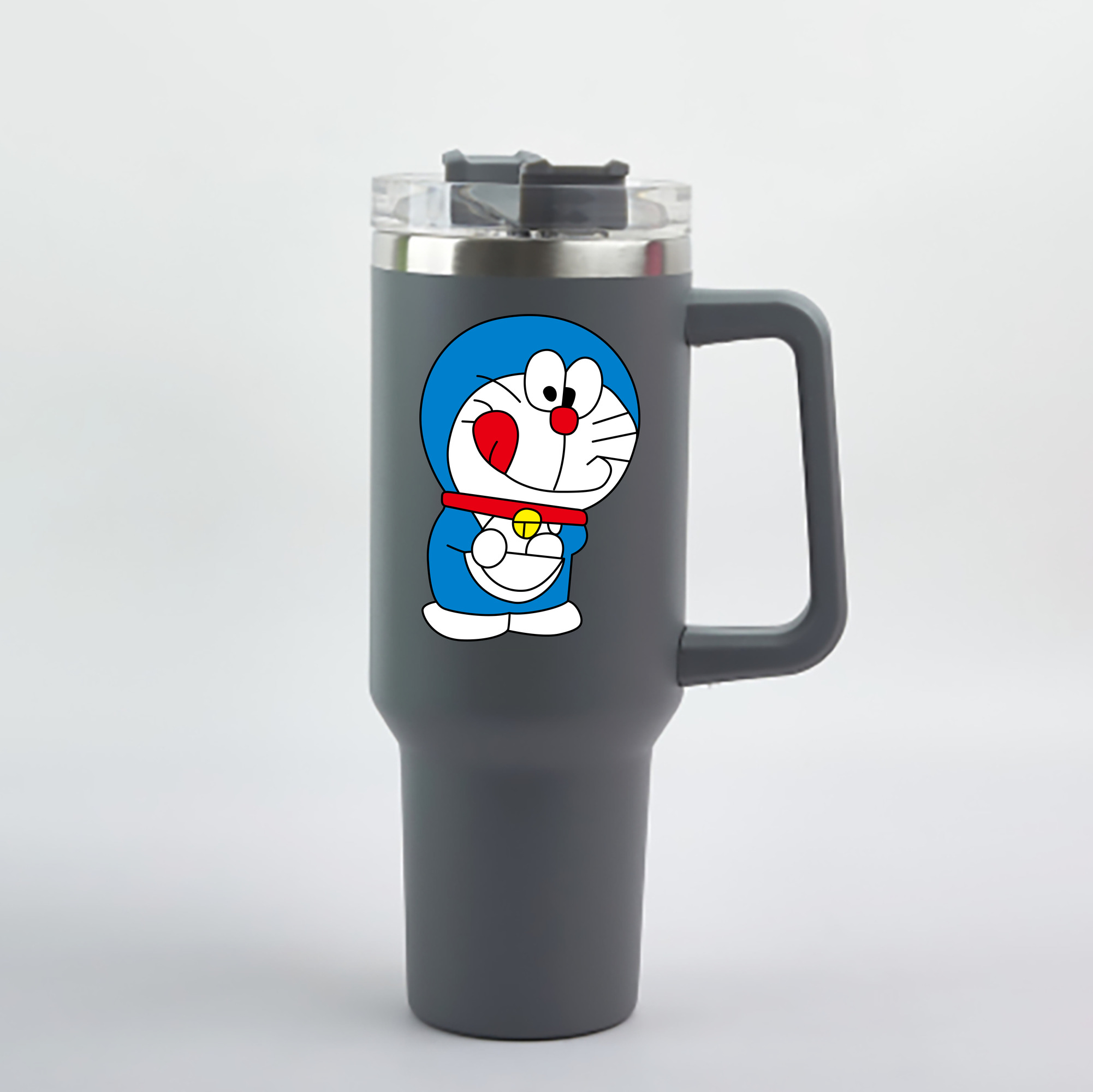（画像用） ドラえもん Doraemon 1200mL車用タンブラー - クリスタルステッカー（プラスチックストロー付き）