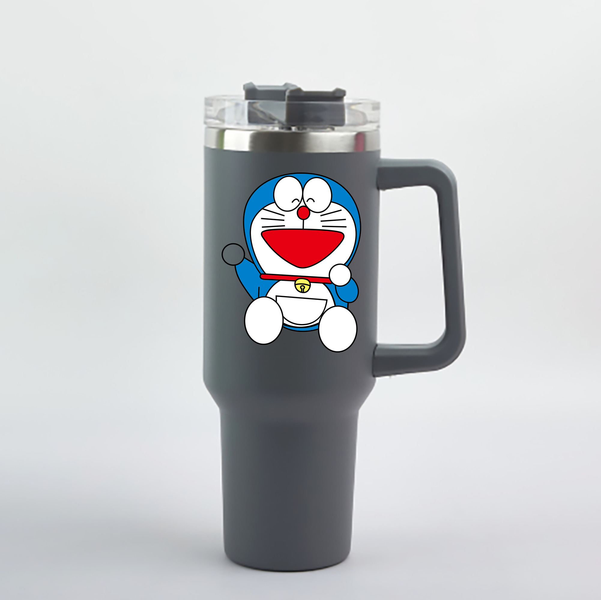 （画像用） ドラえもん Doraemon 1200mL車用タンブラー - クリスタルステッカー（プラスチックストロー付き）