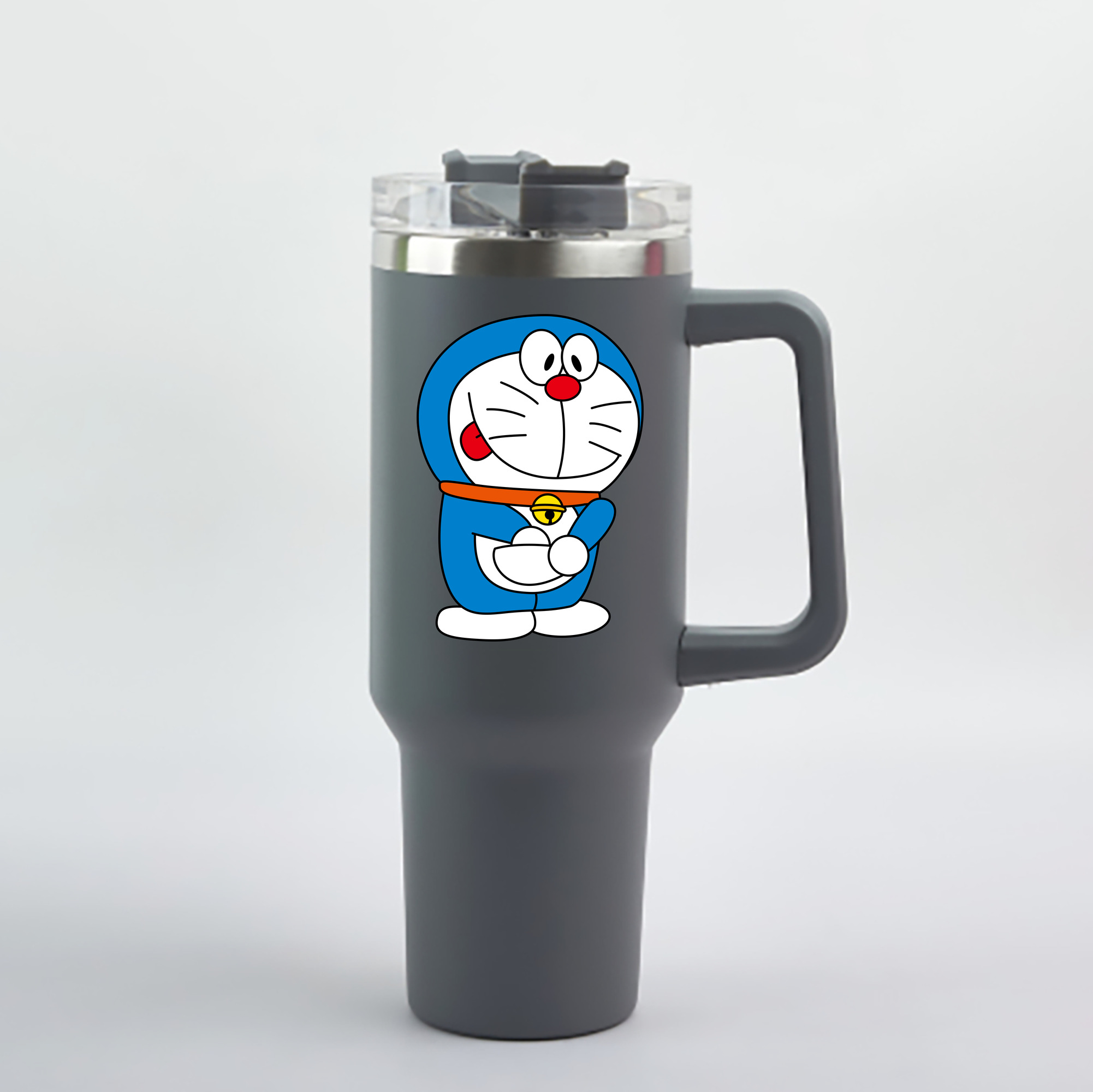 （画像用） ドラえもん Doraemon 1200mL車用タンブラー - クリスタルステッカー（プラスチックストロー付き）
