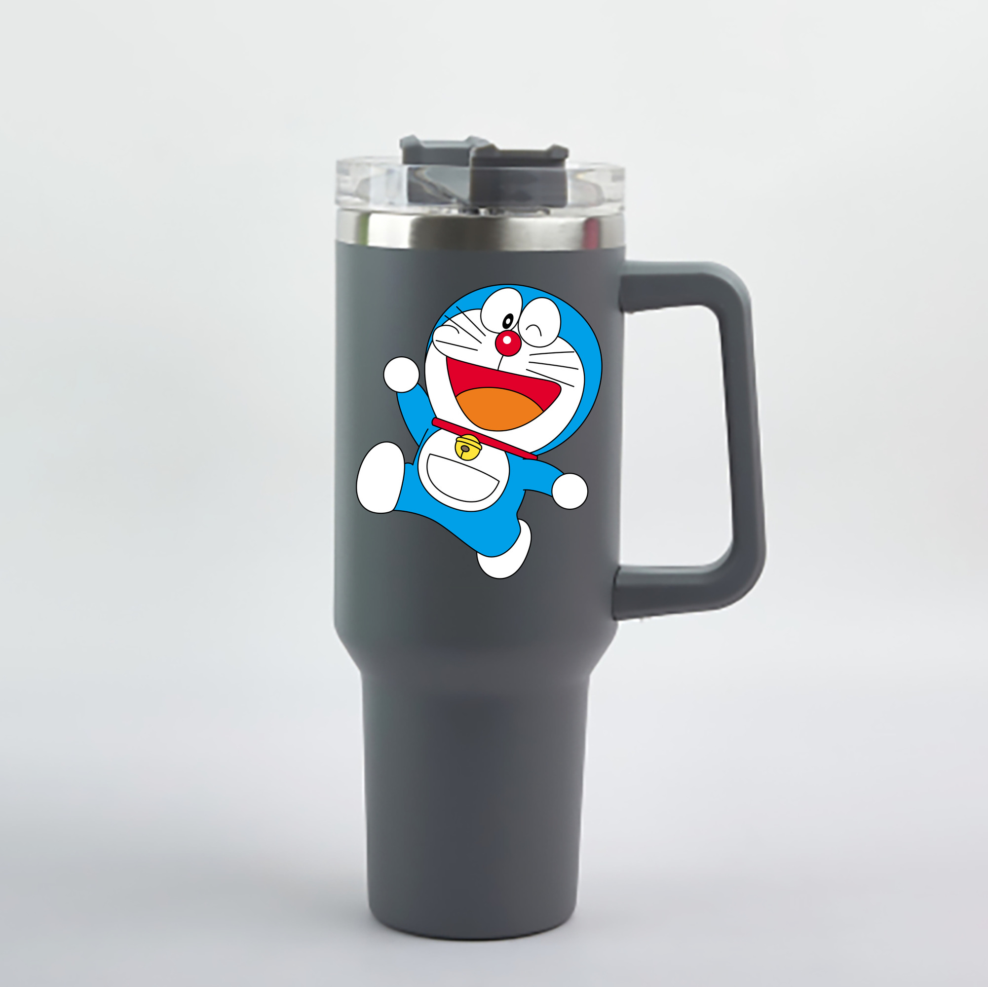 （画像用） ドラえもん Doraemon 1200mL車用タンブラー - クリスタルステッカー（プラスチックストロー付き）