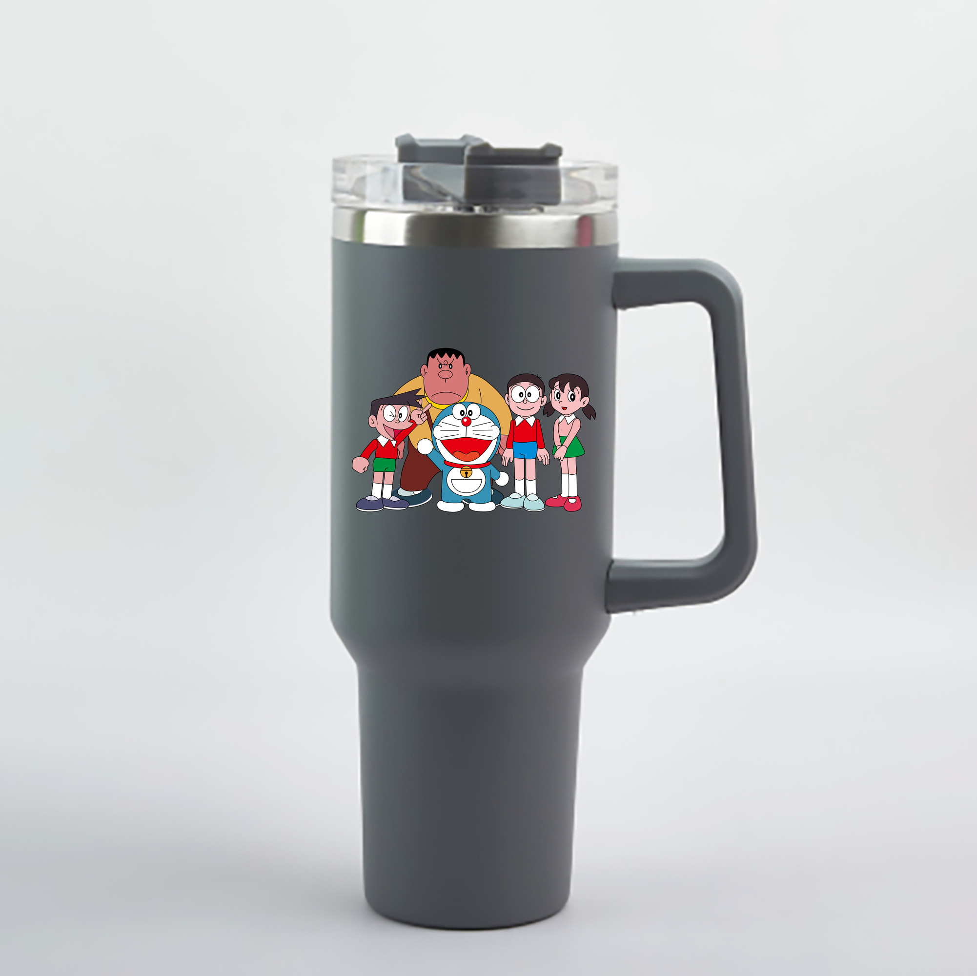 （画像用） ドラえもん 骨川 スネ夫 Doraemon Honekawa Suneo 1200mL車用タンブラー - クリスタルステッカー（プラスチックストロー付き）