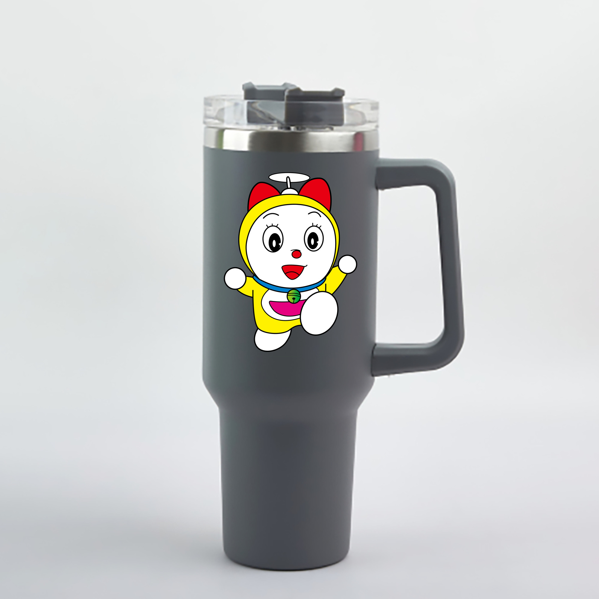 （画像用） ドラえもん ドラミ Doraemon Dorami 1200mL車用タンブラー - クリスタルステッカー（プラスチックストロー付き）