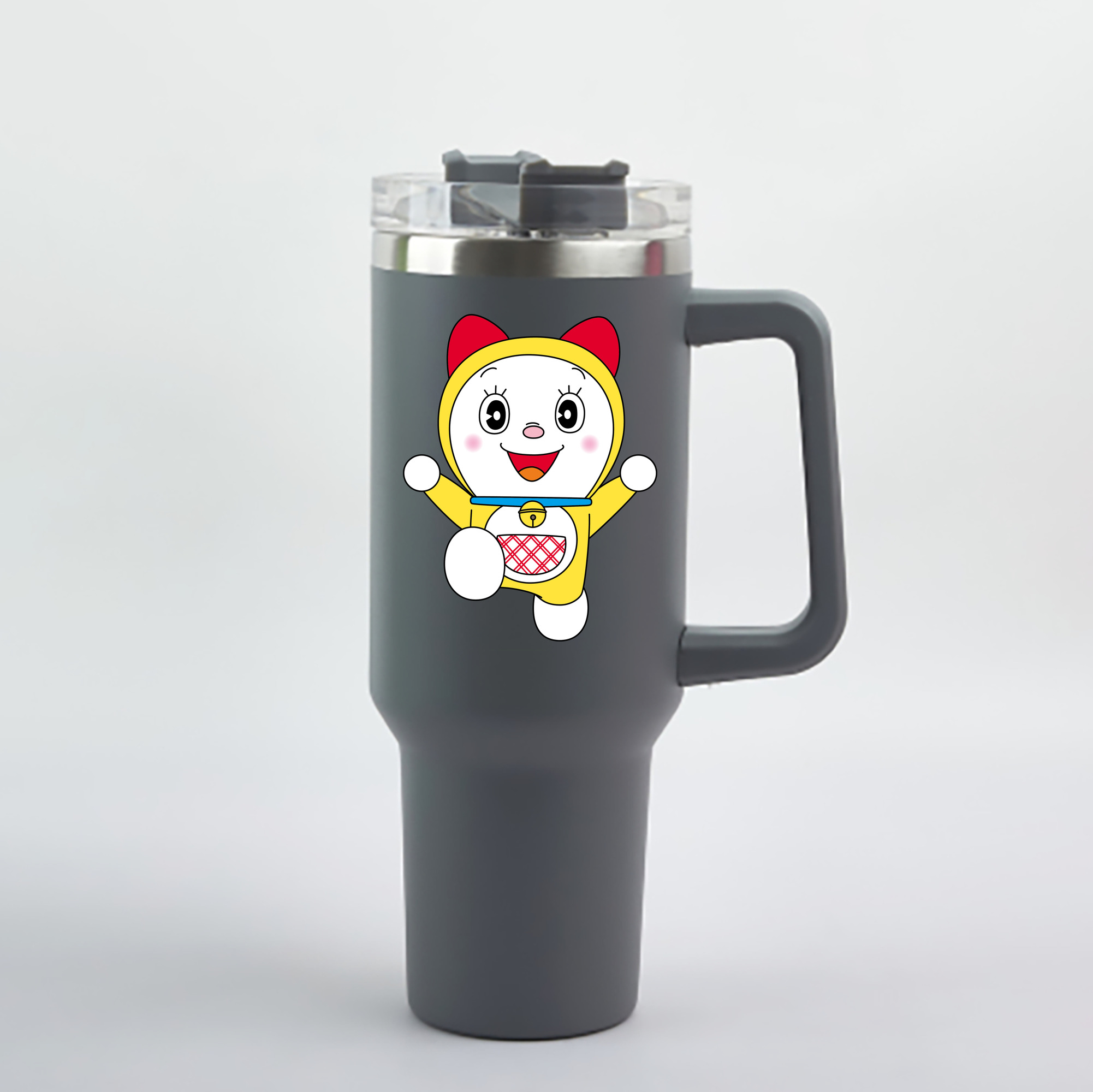 （画像用） ドラえもん ドラミ Doraemon Dorami 1200mL車用タンブラー - クリスタルステッカー（プラスチックストロー付き）