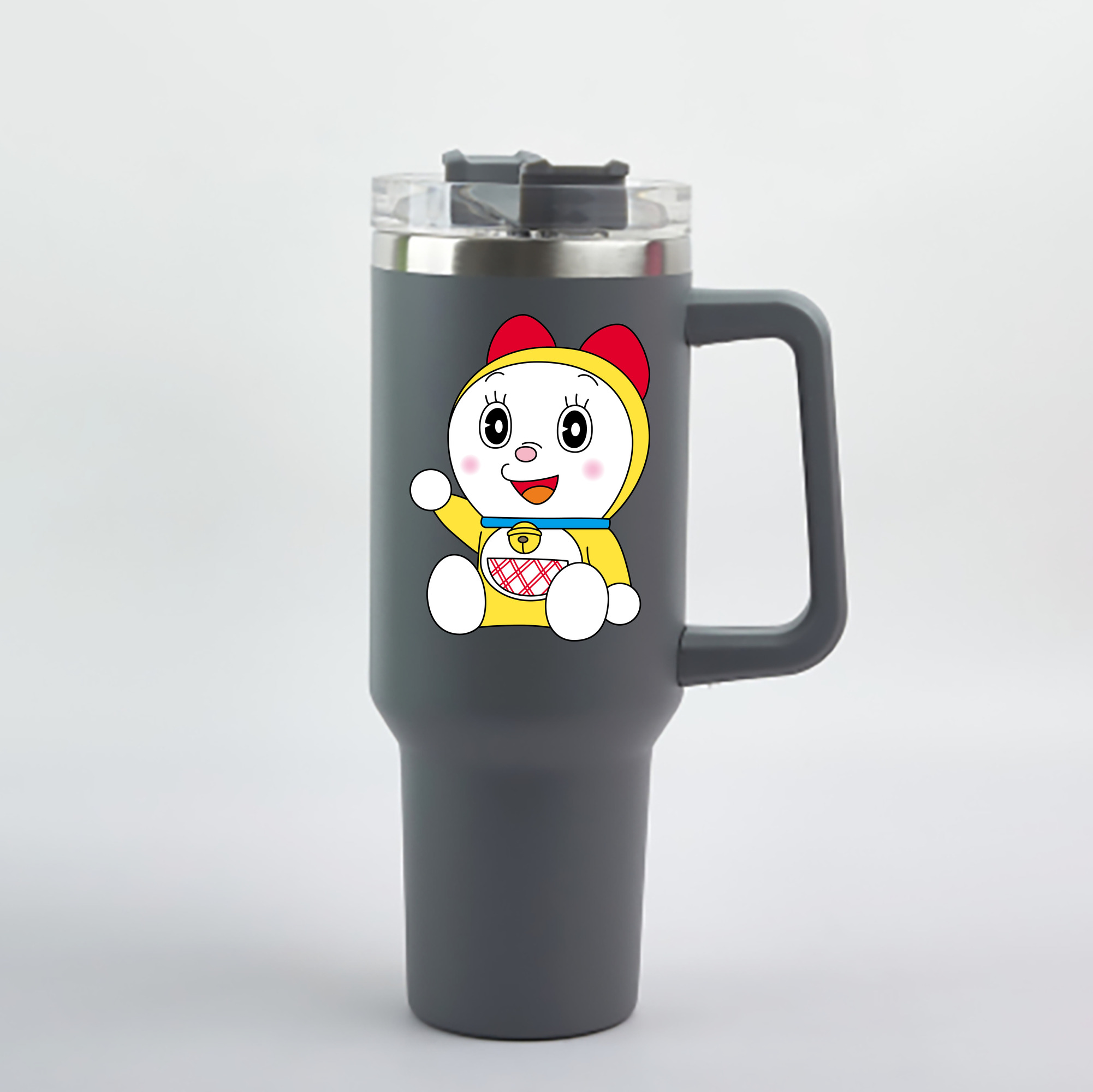 （画像用） ドラえもん ドラミ Doraemon Dorami 1200mL車用タンブラー - クリスタルステッカー（プラスチックストロー付き）