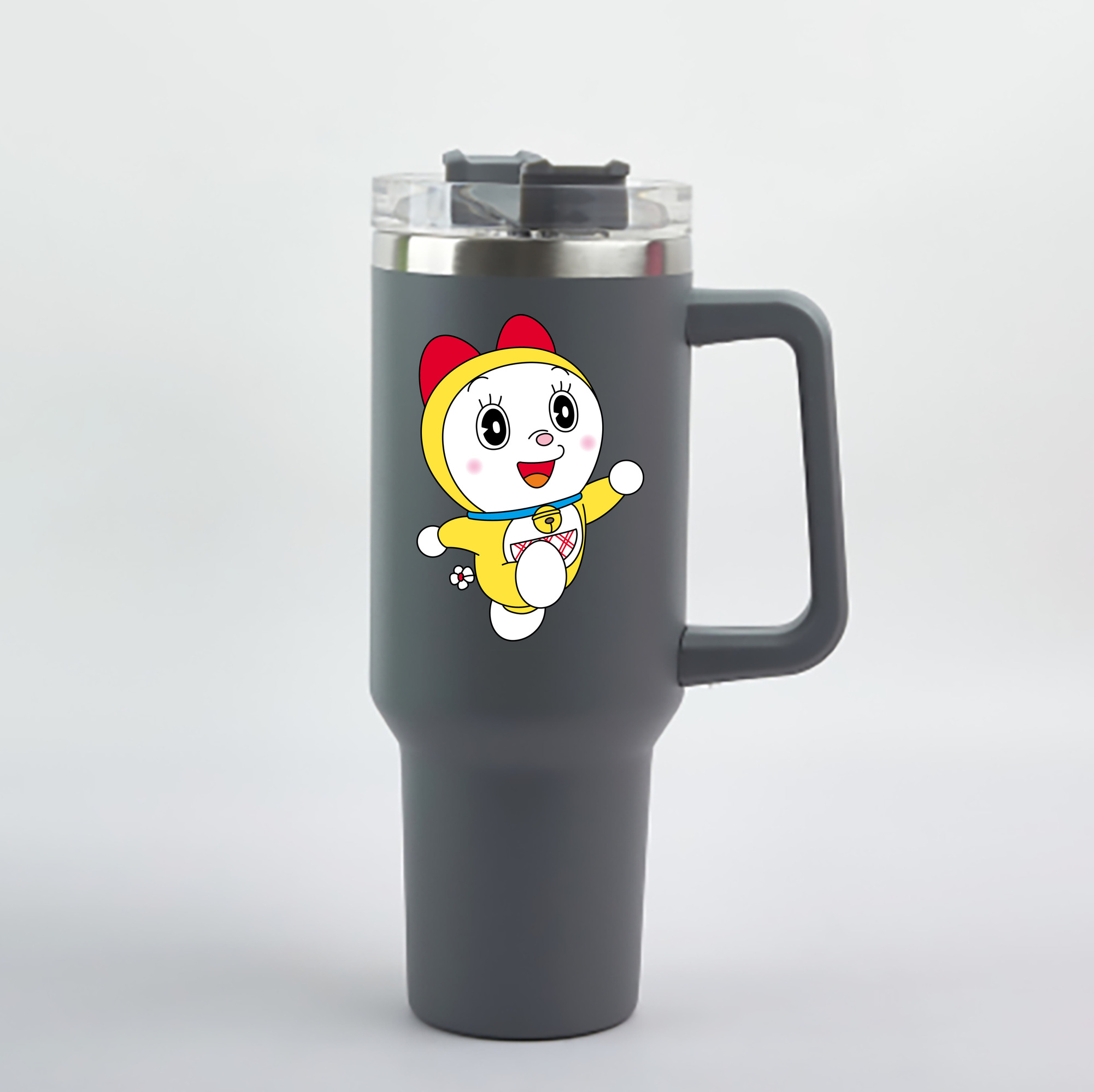 （画像用） ドラえもん ドラミ Doraemon Dorami 1200mL車用タンブラー - クリスタルステッカー（プラスチックストロー付き）