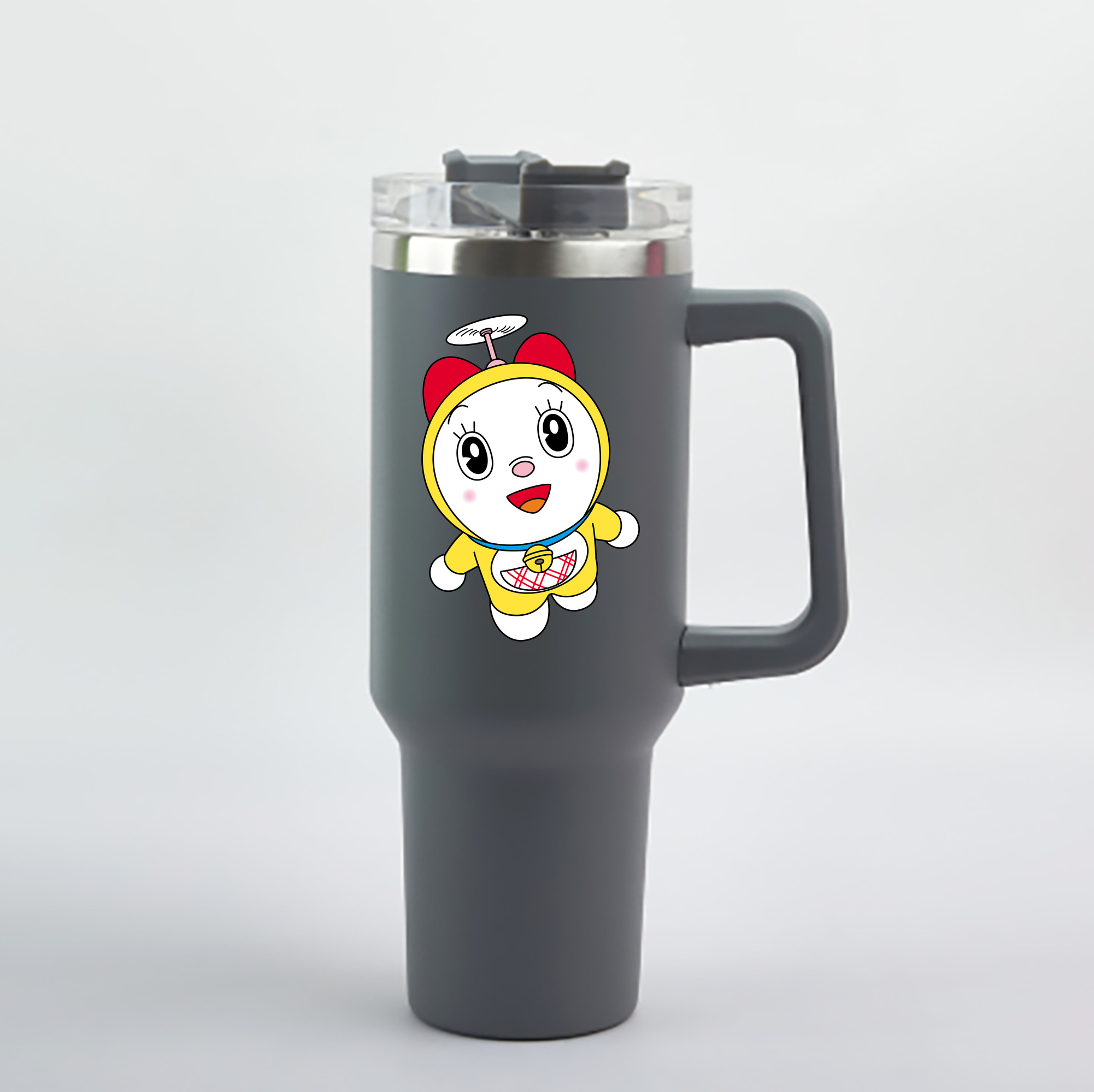（画像用） ドラえもん ドラミ Doraemon Dorami 1200mL車用タンブラー - クリスタルステッカー（プラスチックストロー付き）