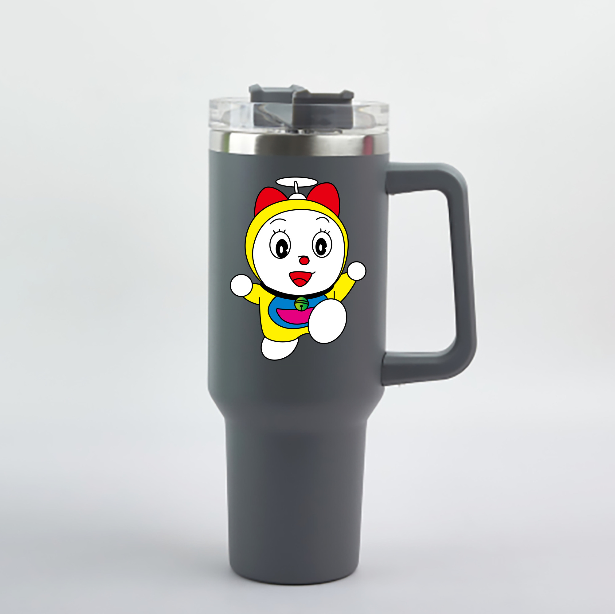 （画像用） ドラえもん ドラミ Doraemon Dorami 1200mL車用タンブラー - クリスタルステッカー（プラスチックストロー付き）