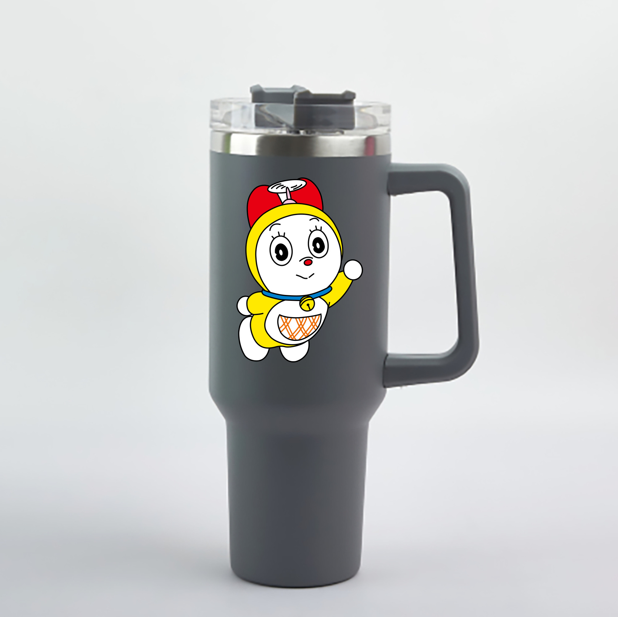 （画像用） ドラえもん ドラミ Doraemon Dorami 1200mL車用タンブラー - クリスタルステッカー（プラスチックストロー付き）