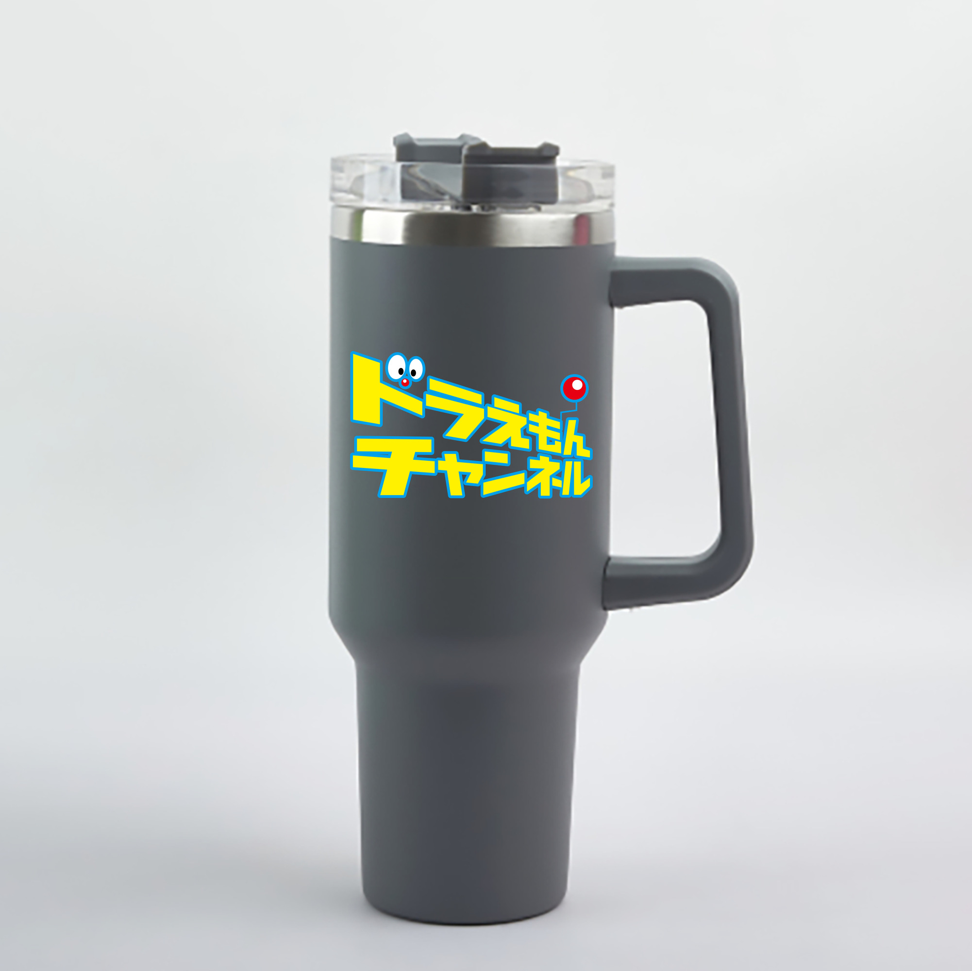 （画像用） ドラえもん Doraemon 1200mL車用タンブラー - クリスタルステッカー（プラスチックストロー付き）
