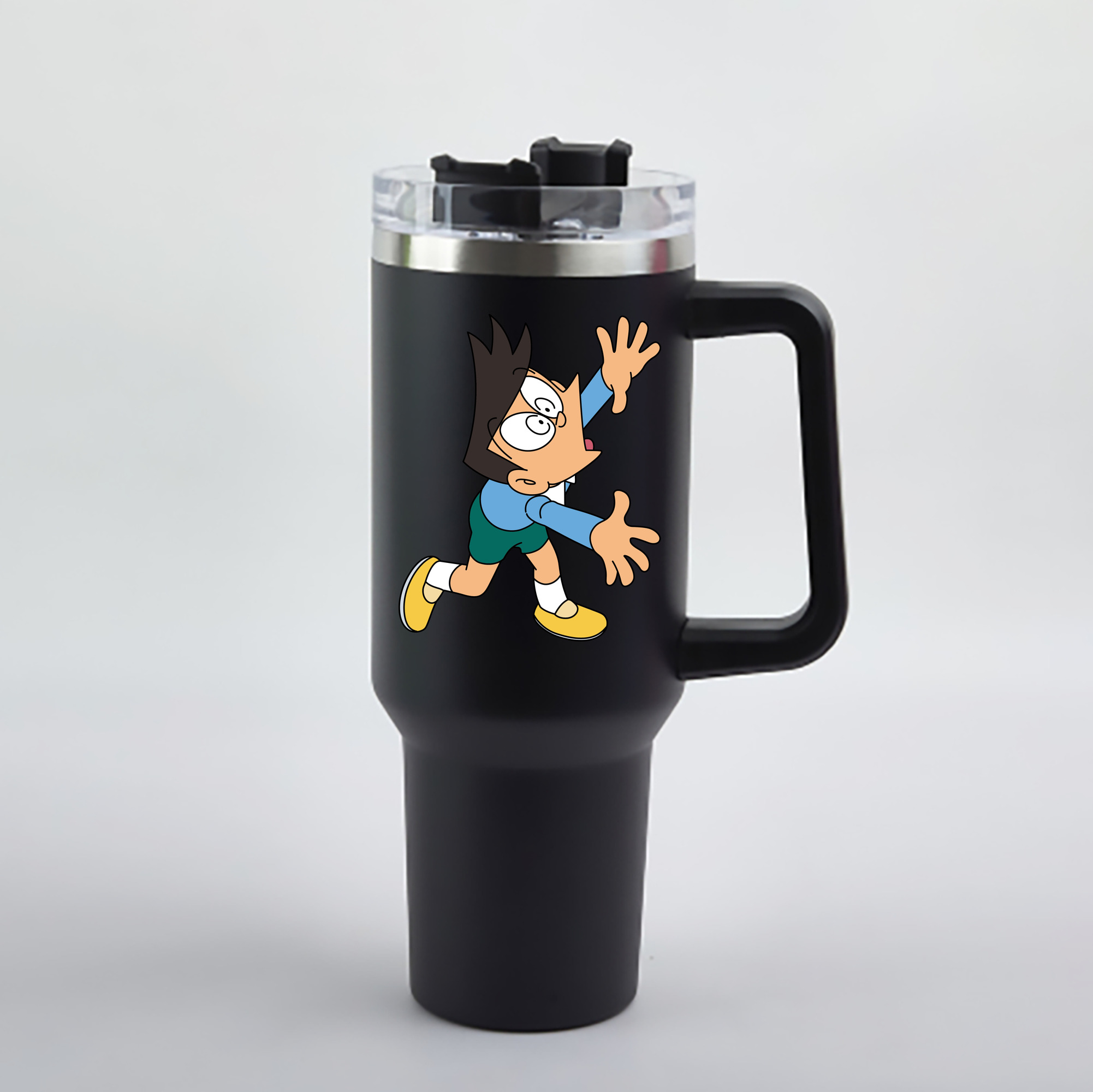 （画像用） ドラえもん 骨川 スネ夫 Doraemon Honekawa Suneo 1200mL車用タンブラー - クリスタルステッカー（プラスチックストロー付き）