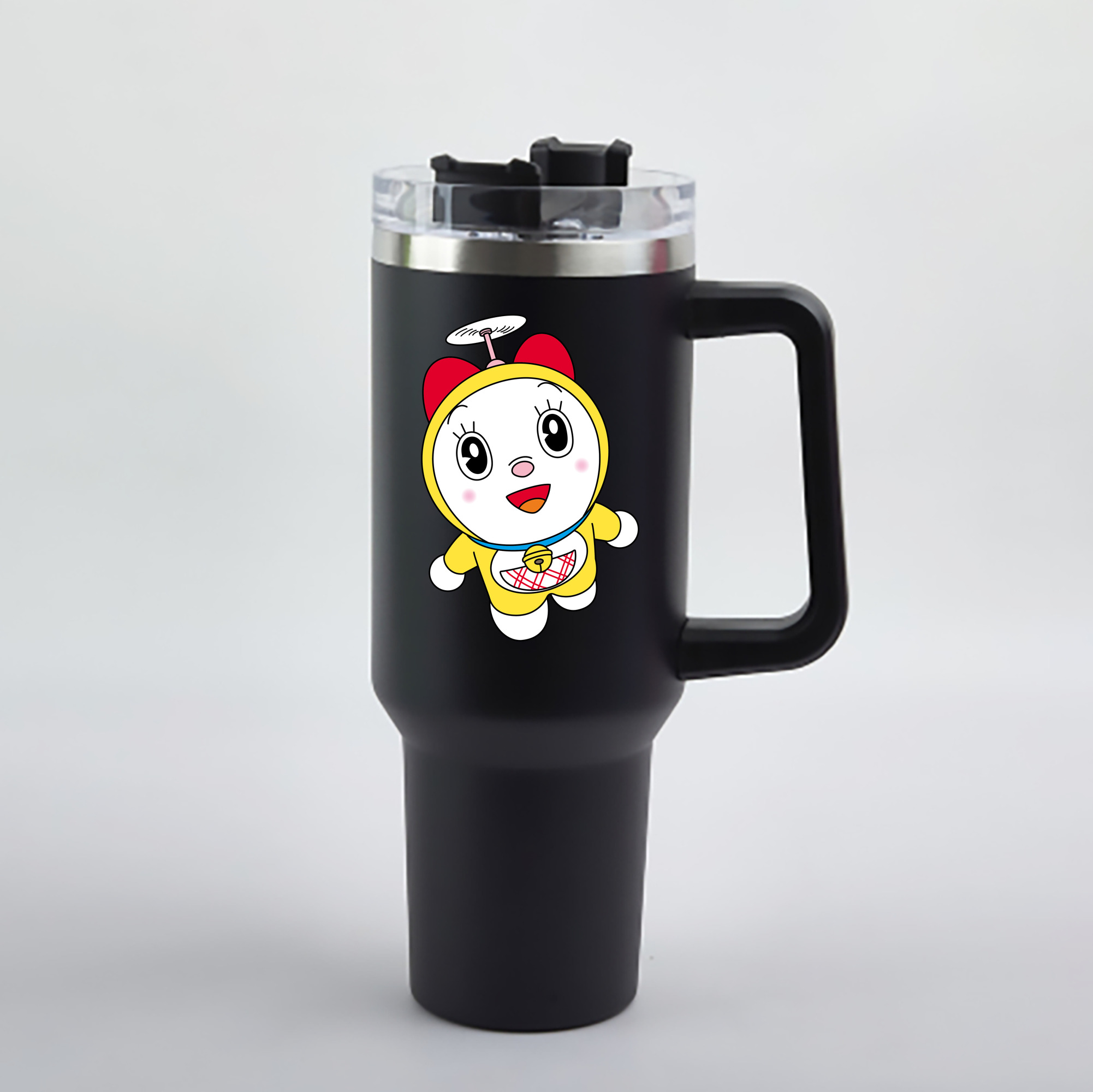 （画像用） ドラえもん ドラミ Doraemon Dorami 1200mL車用タンブラー - クリスタルステッカー（プラスチックストロー付き）