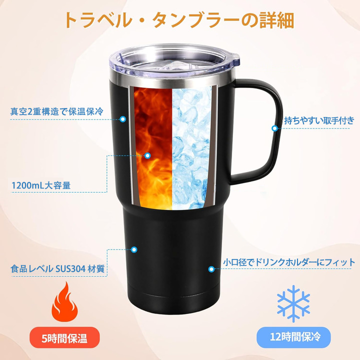 ドラえもん ドラミ Doraemon Dorami 1200mL車用タンブラー - クリスタルステッカー（プラスチックストロー付き）