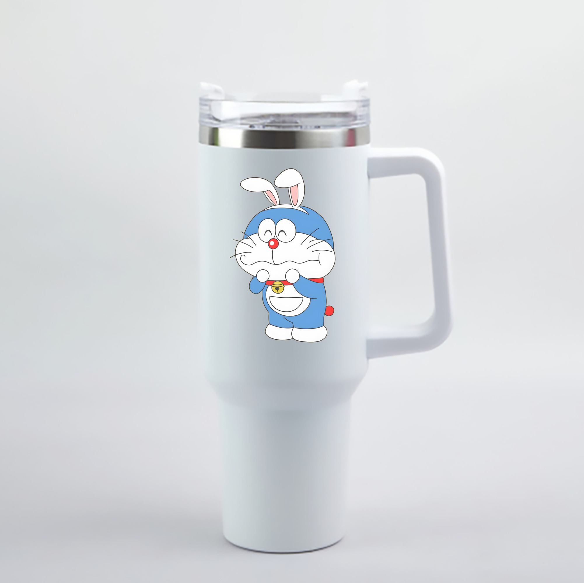 （画像用） ドラえもん Doraemon 1200mL車用タンブラー - クリスタルステッカー（プラスチックストロー付き）