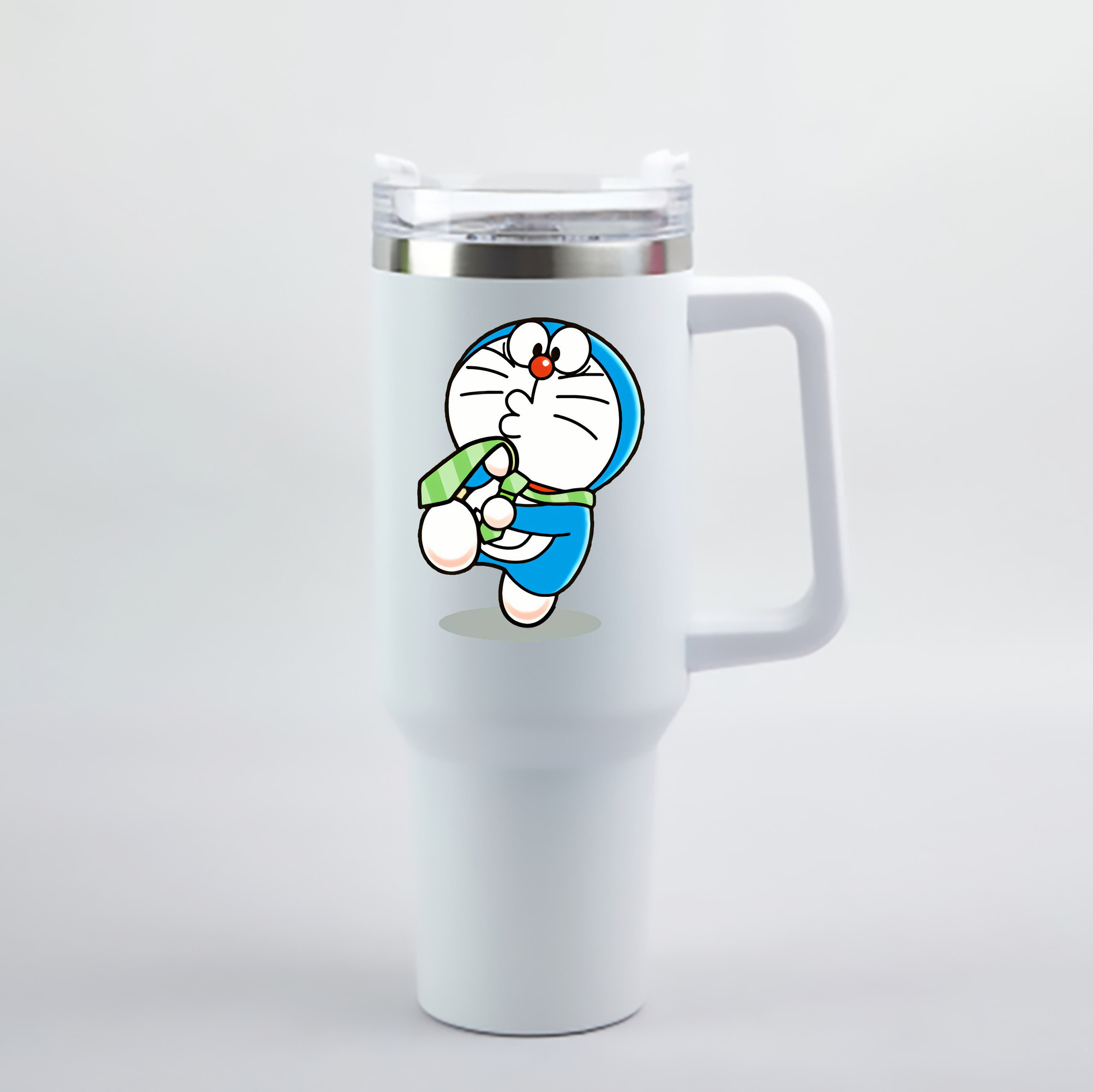 （画像用） ドラえもん Doraemon 1200mL車用タンブラー - クリスタルステッカー（プラスチックストロー付き）