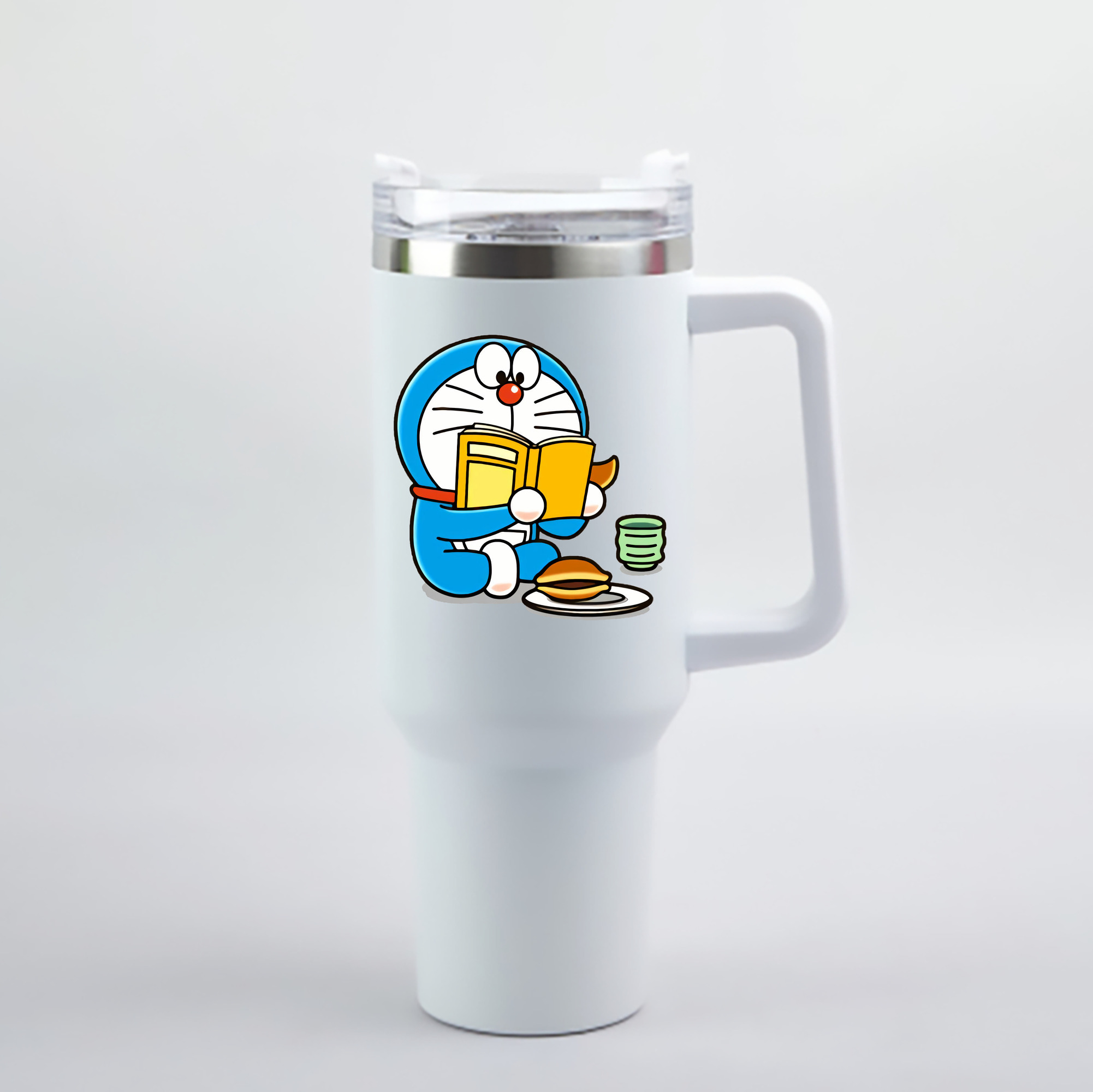 （画像用） ドラえもん Doraemon 1200mL車用タンブラー - クリスタルステッカー（プラスチックストロー付き）