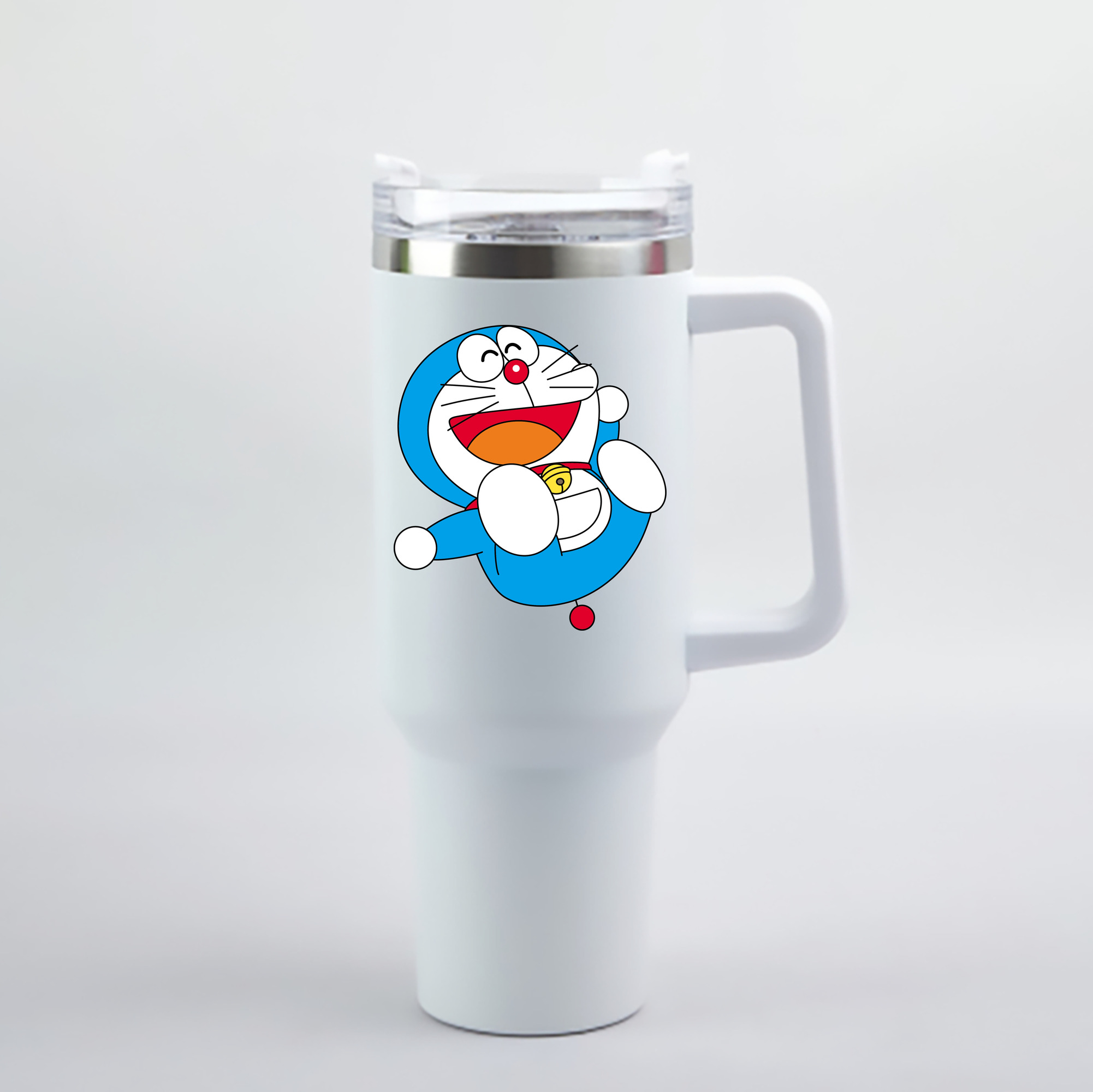 （画像用） ドラえもん Doraemon 1200mL車用タンブラー - クリスタルステッカー（プラスチックストロー付き）