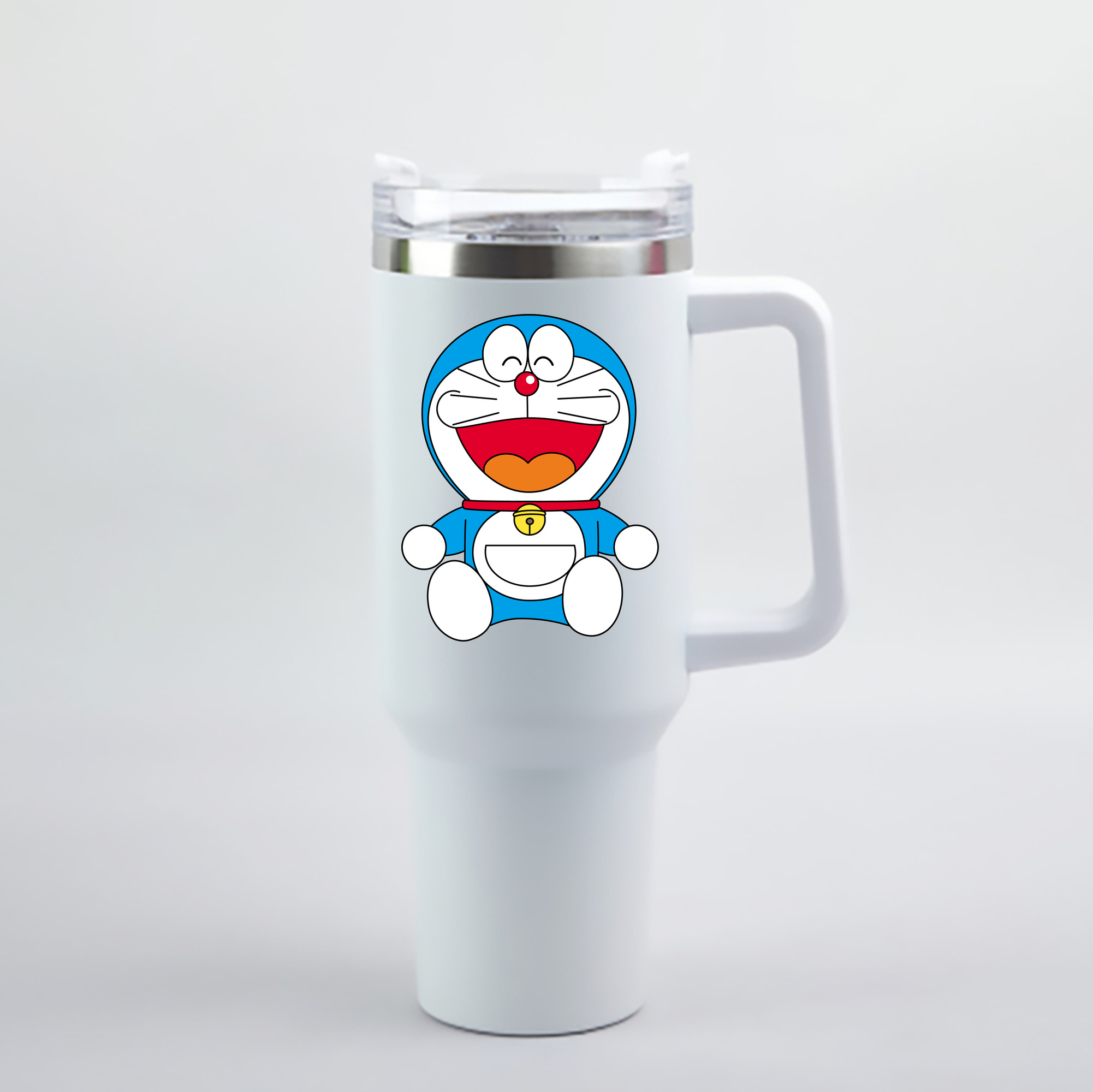 （画像用） ドラえもん Doraemon 1200mL車用タンブラー - クリスタルステッカー（プラスチックストロー付き）